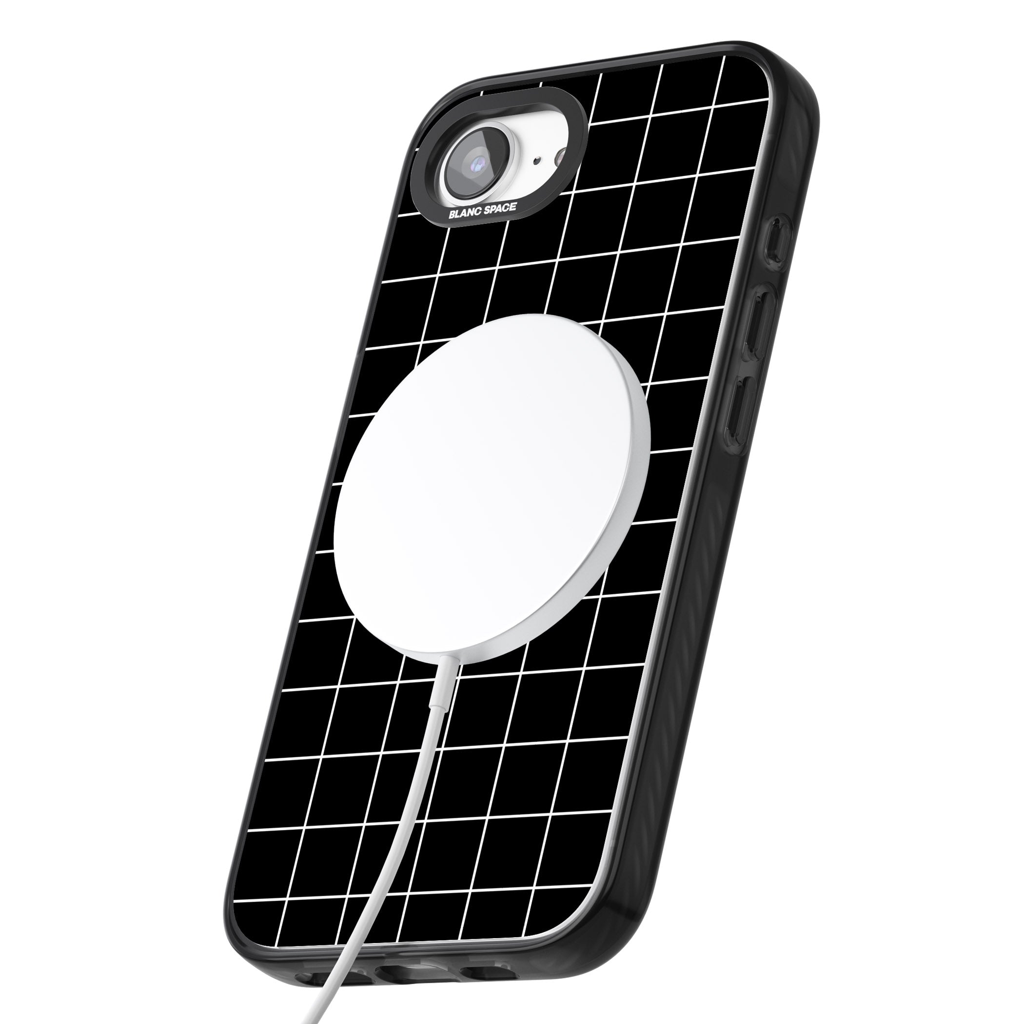 Minimalist Grid Pattern Black