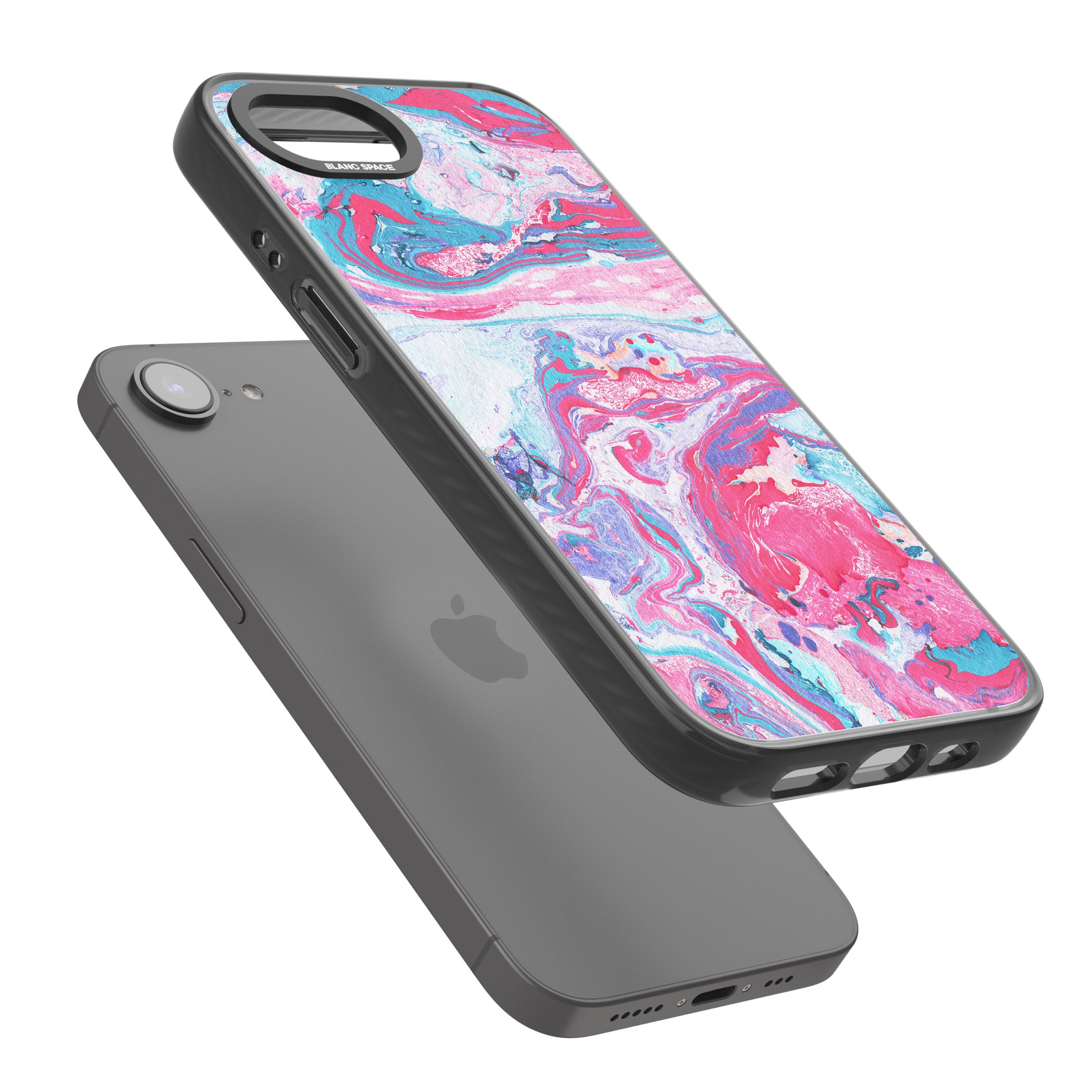 Pink, Blue & Purple Marbled Paper Pattern