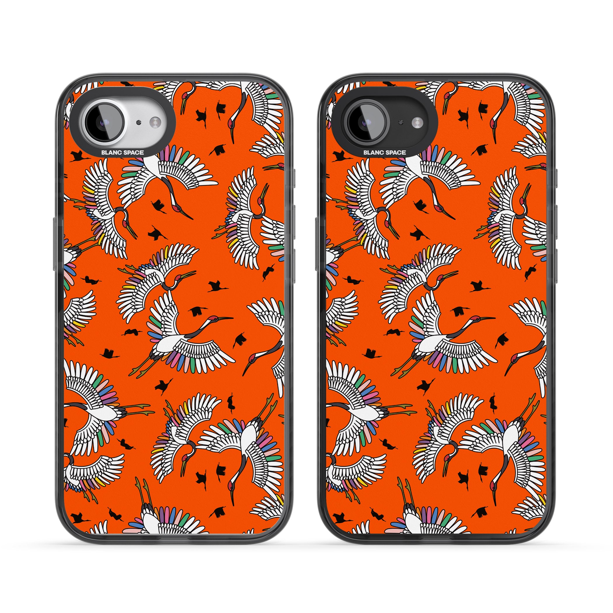 Colourful Crane Pattern (Orange)