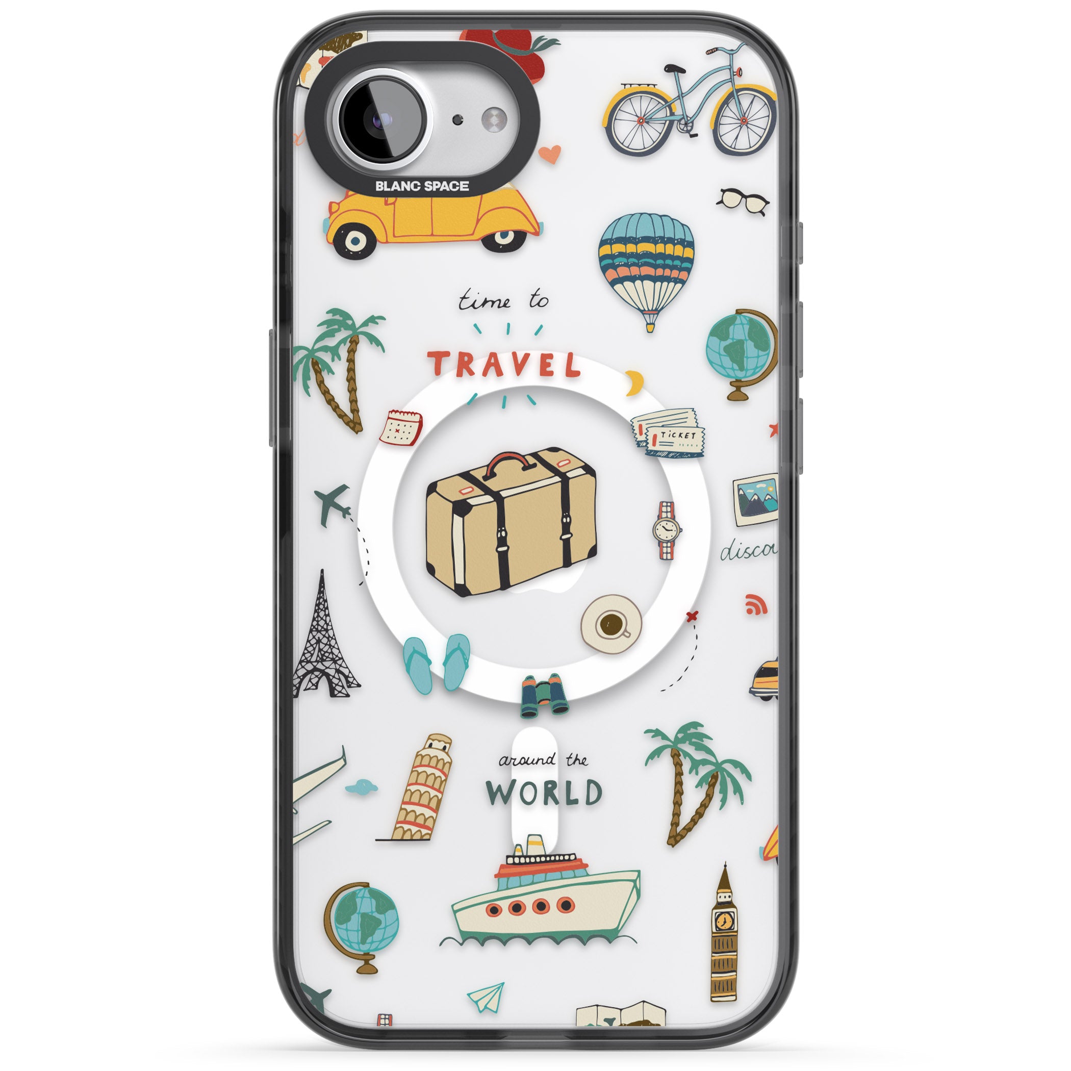 Cute Travel Pattern Transparent