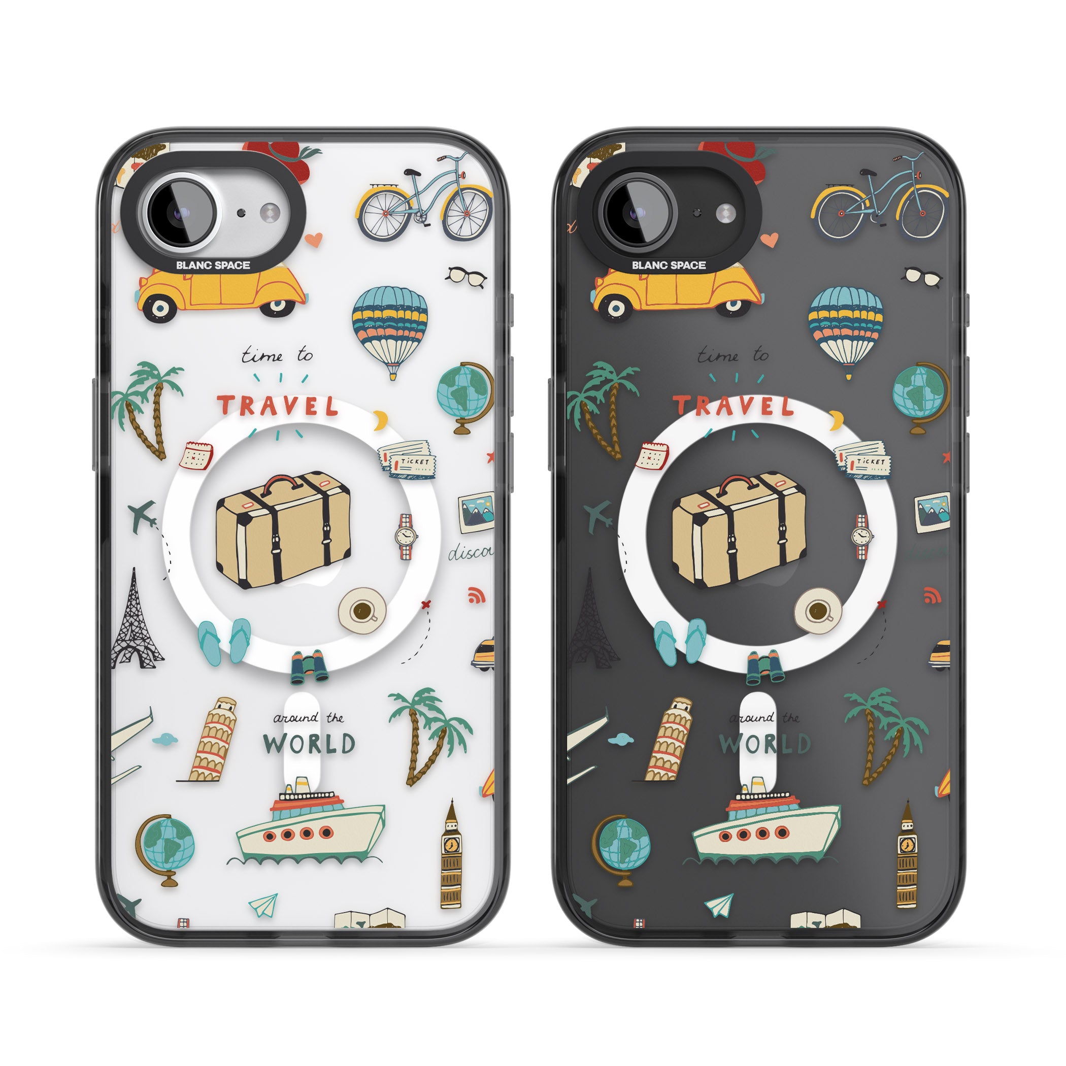 Cute Travel Pattern Transparent