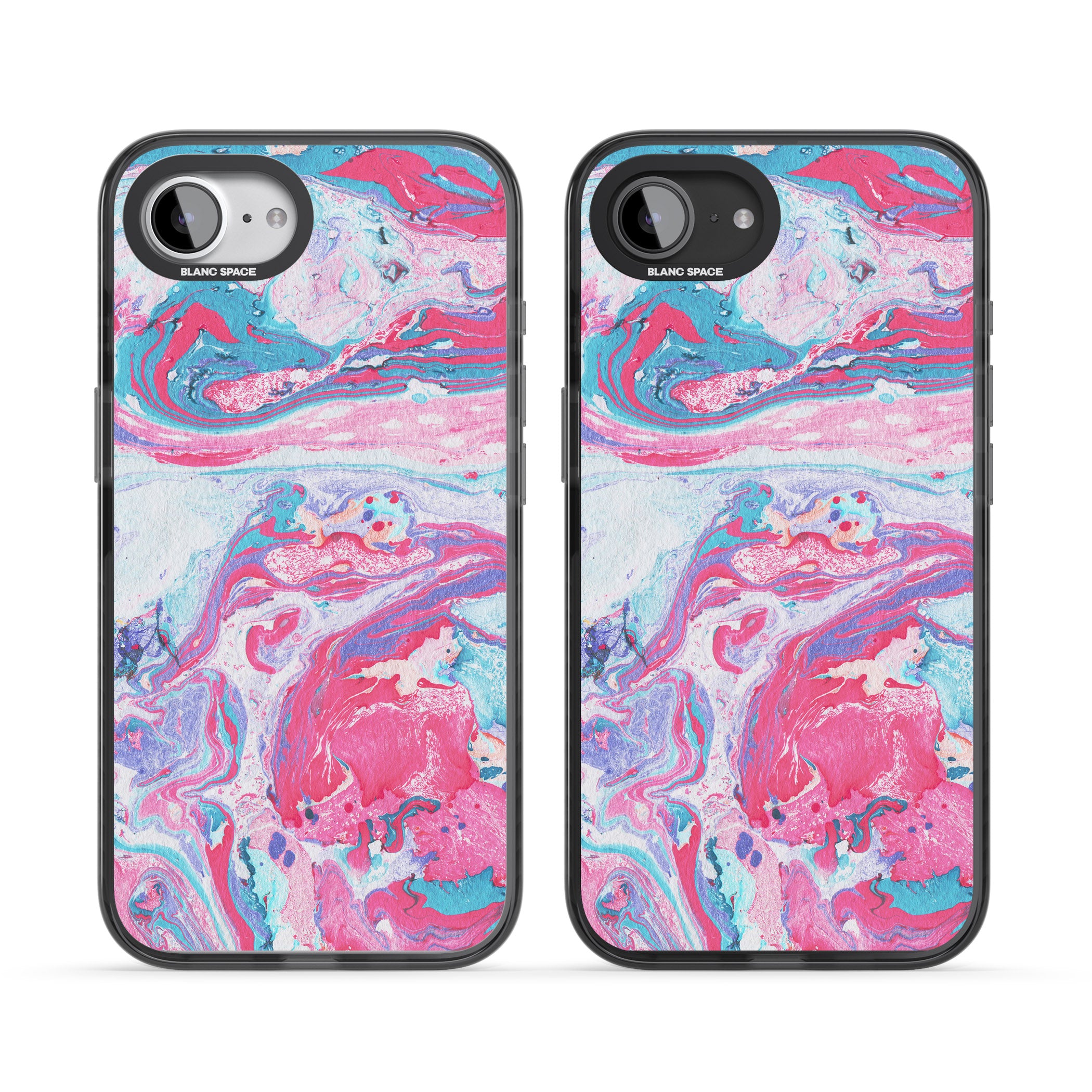 Pink, Blue & Purple Marbled Paper Pattern