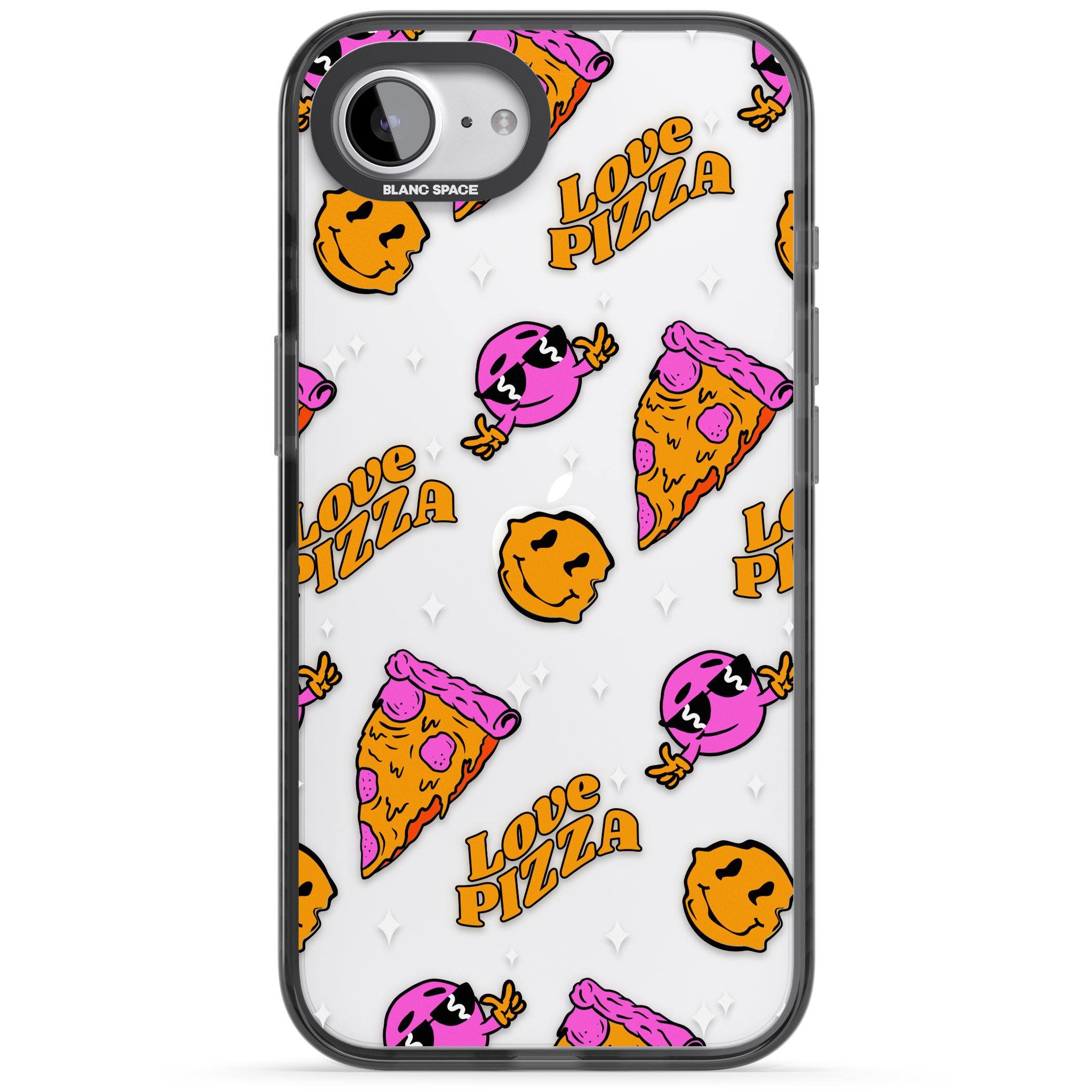 Psychedelic Love Pizza Pattern (Clear)