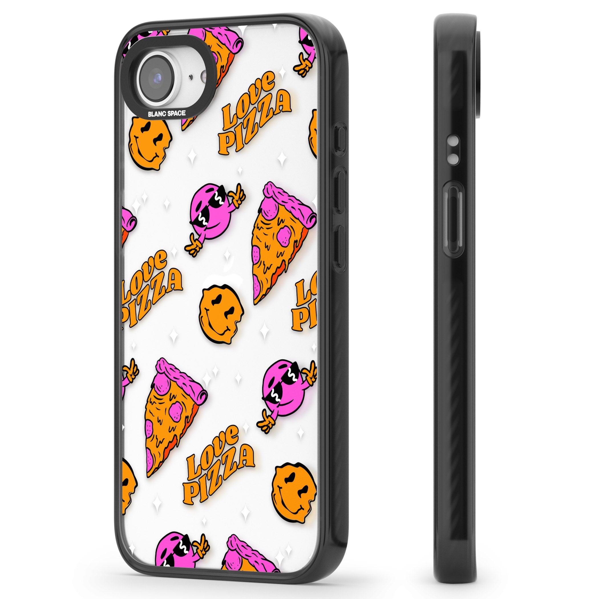 Psychedelic Love Pizza Pattern (Clear)