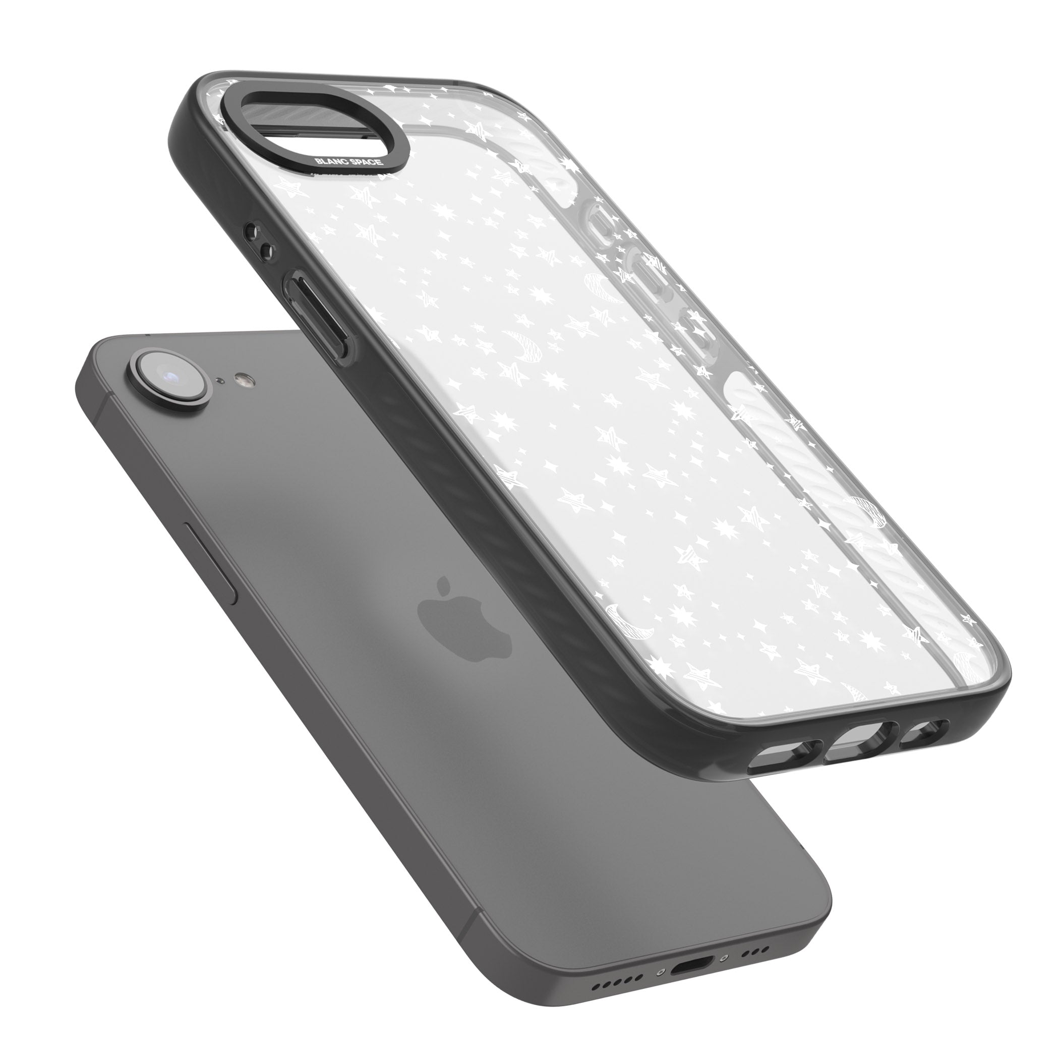 White Cosmic Galaxy Pattern