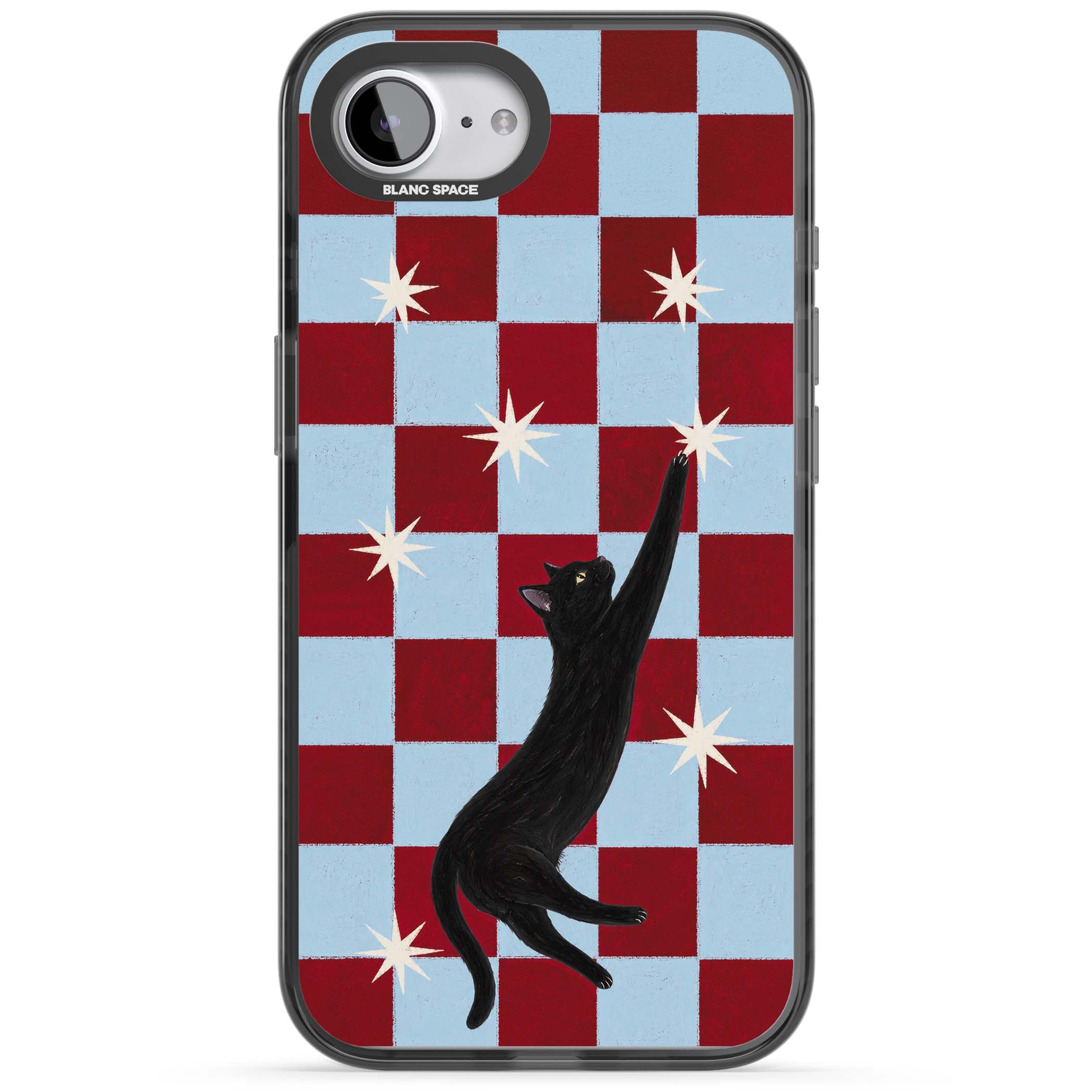 Starlit Kitty animals iPhone case | Black Impact case for iPhone 16e, iPhone 17e