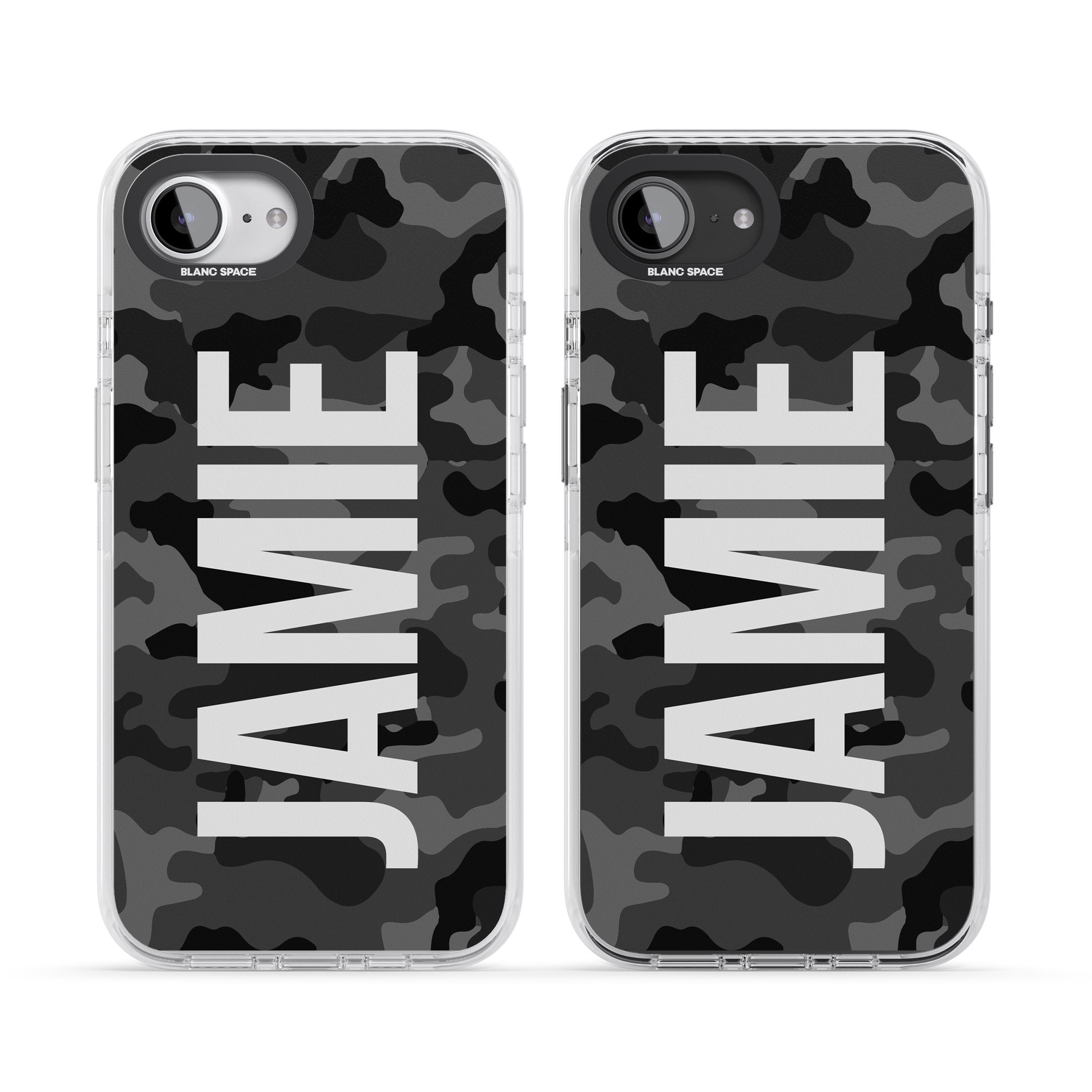Personalised Black Camo Name Vertical