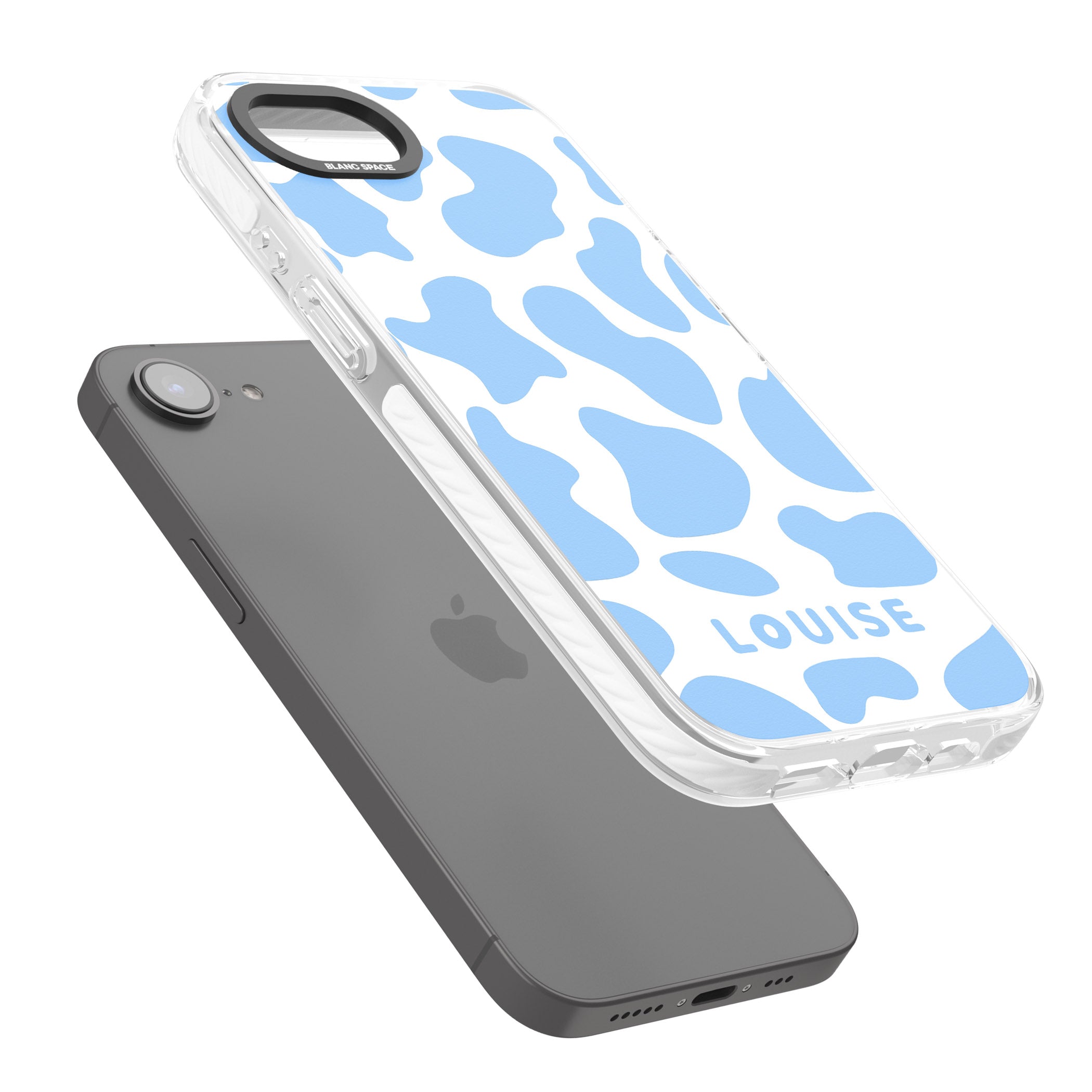 Personalised Blue And White Cow Print