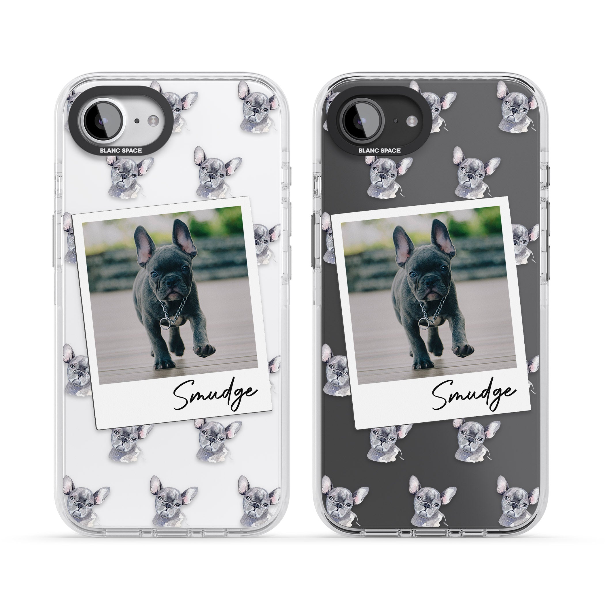 Personalised Grey French Bulldog Instant Camera Photo