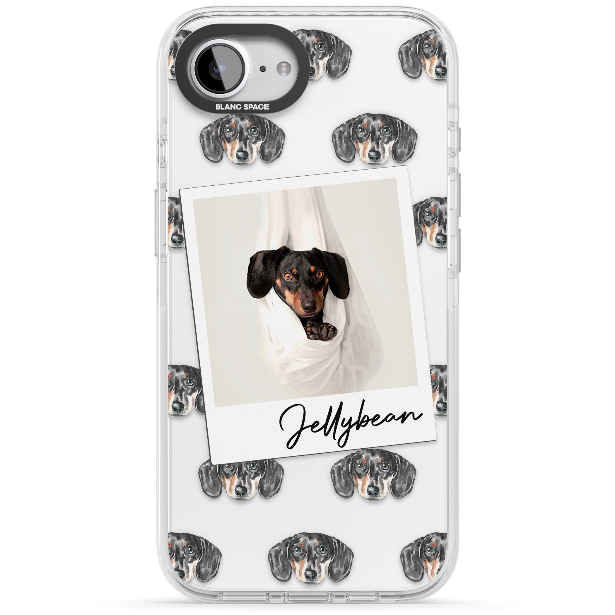 Personalised Black Dachshund Instant Camera Photo