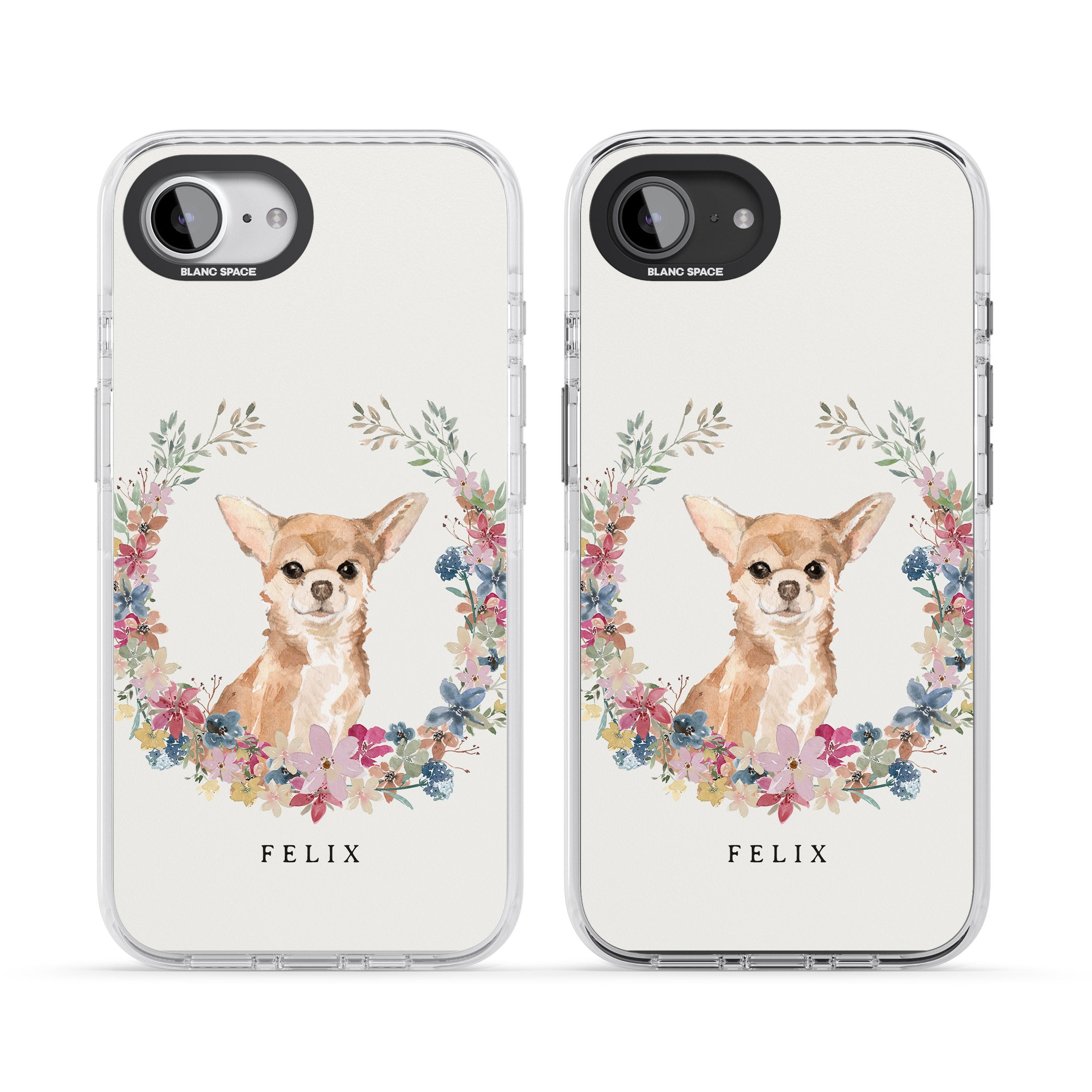 Personalised Chihuahua Floral Portrait