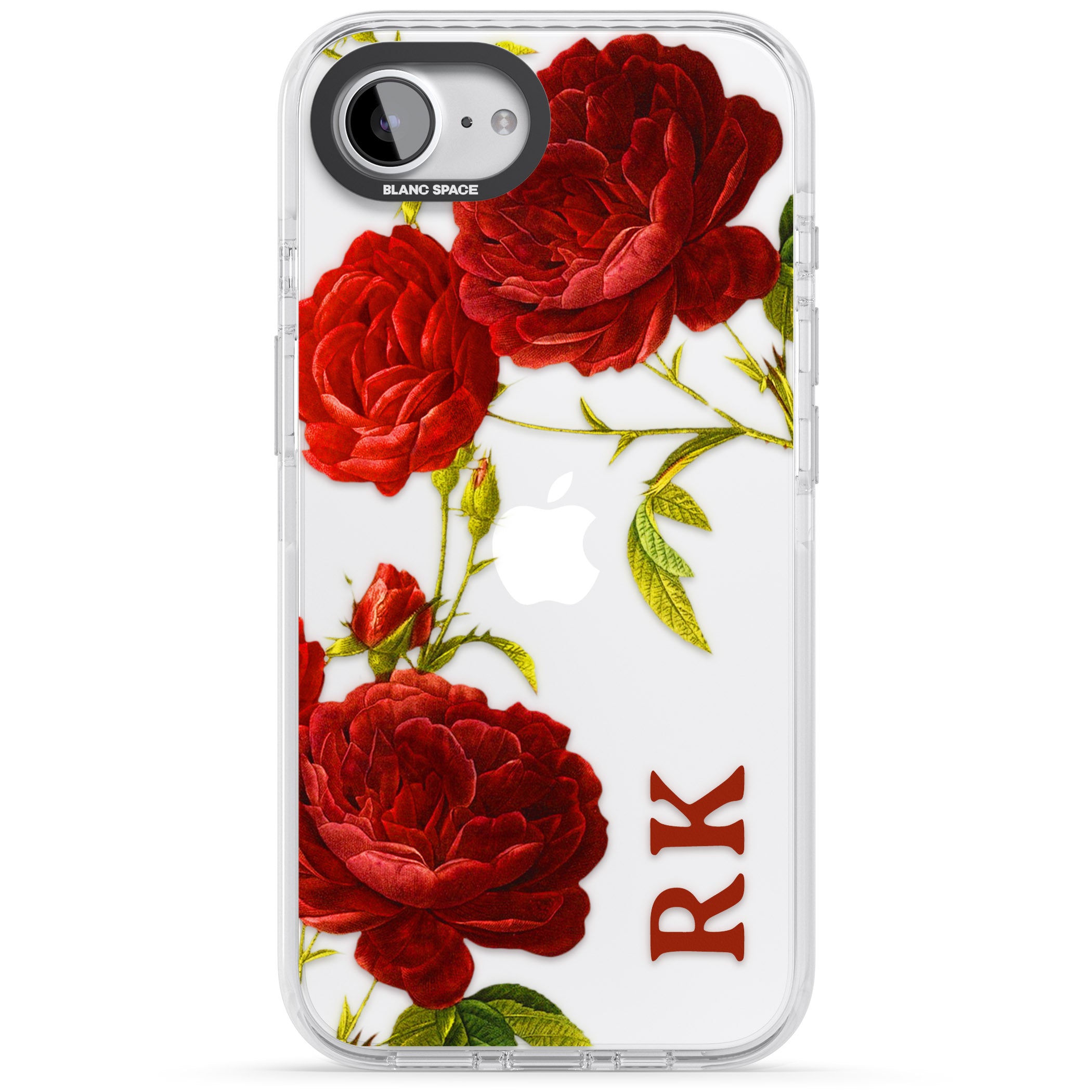 Personalised Vintage Floral Red Roses