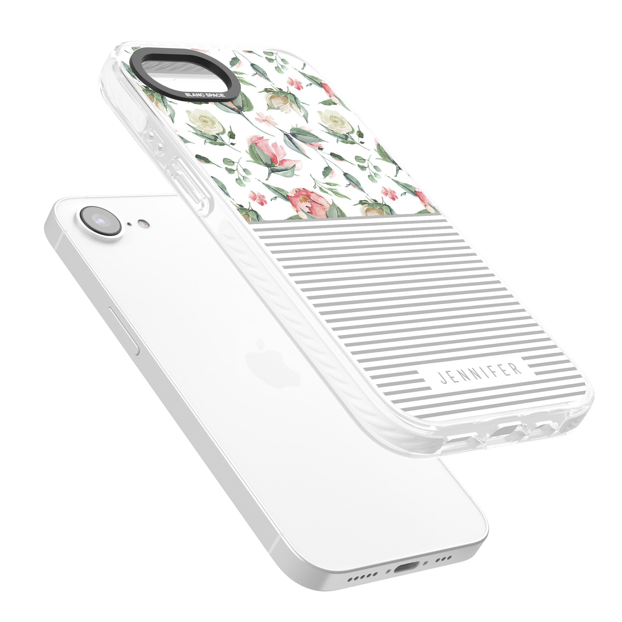 Personalised Light Floral Pattern & Stripes