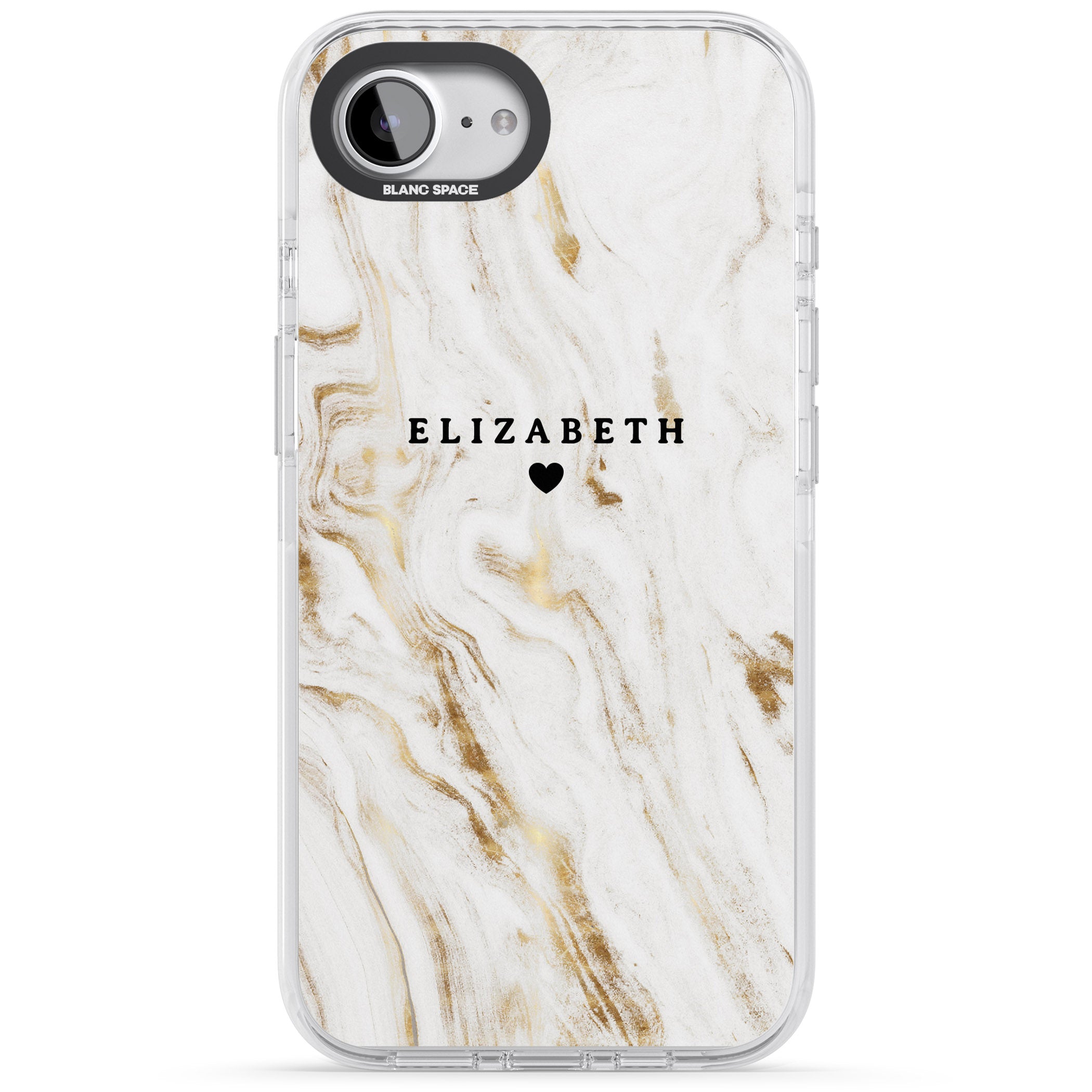 Personalised White & Gold Swirl Marble