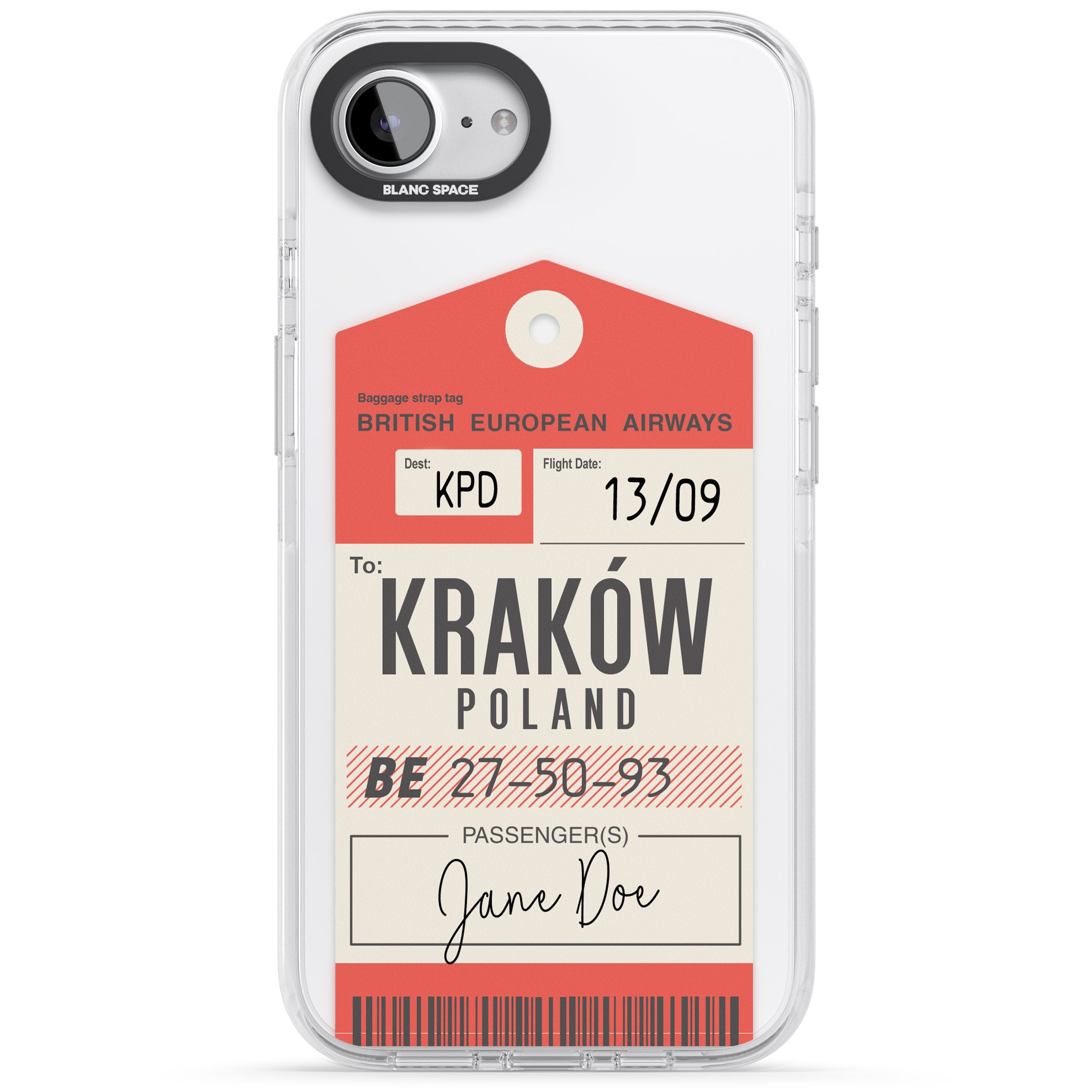 Personalised Vintage Bea Luggage Tag