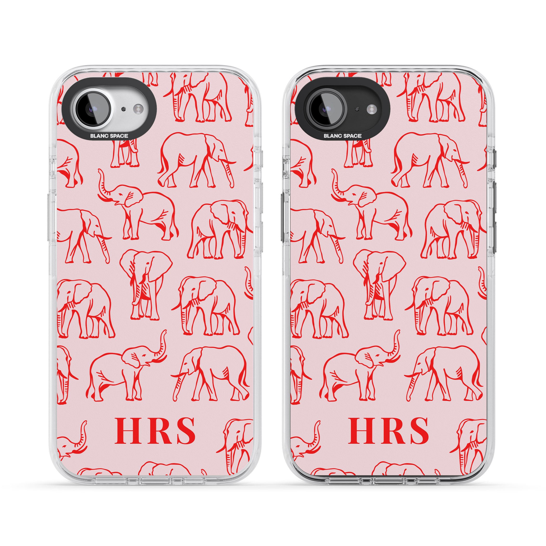 Personalised Red Elephant Outline
