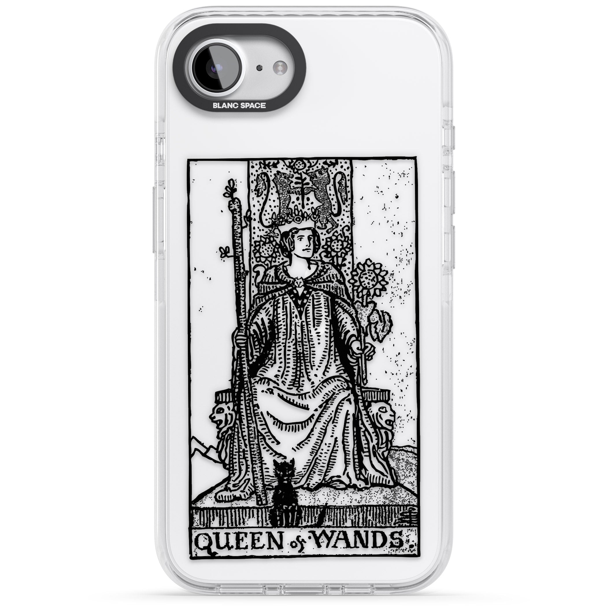 Personalised Queen Of Wands Tarot Card (Clear)