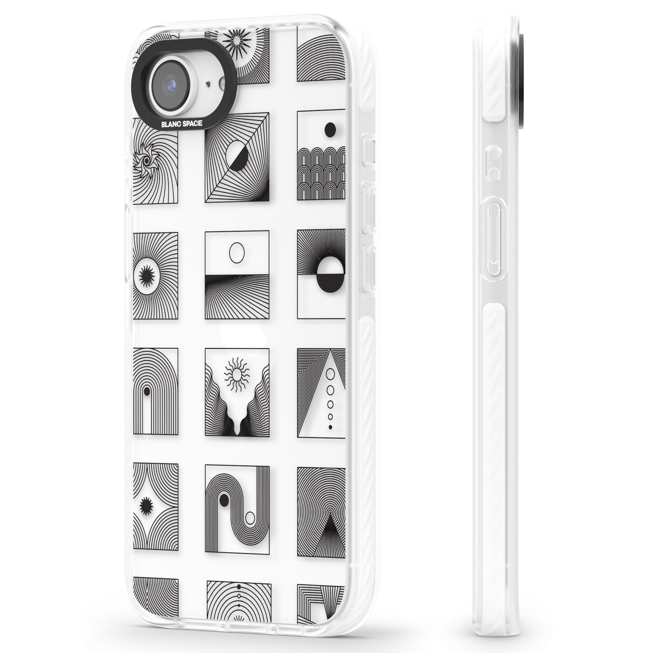 Geometric Pattern Trio: Artistic Blend