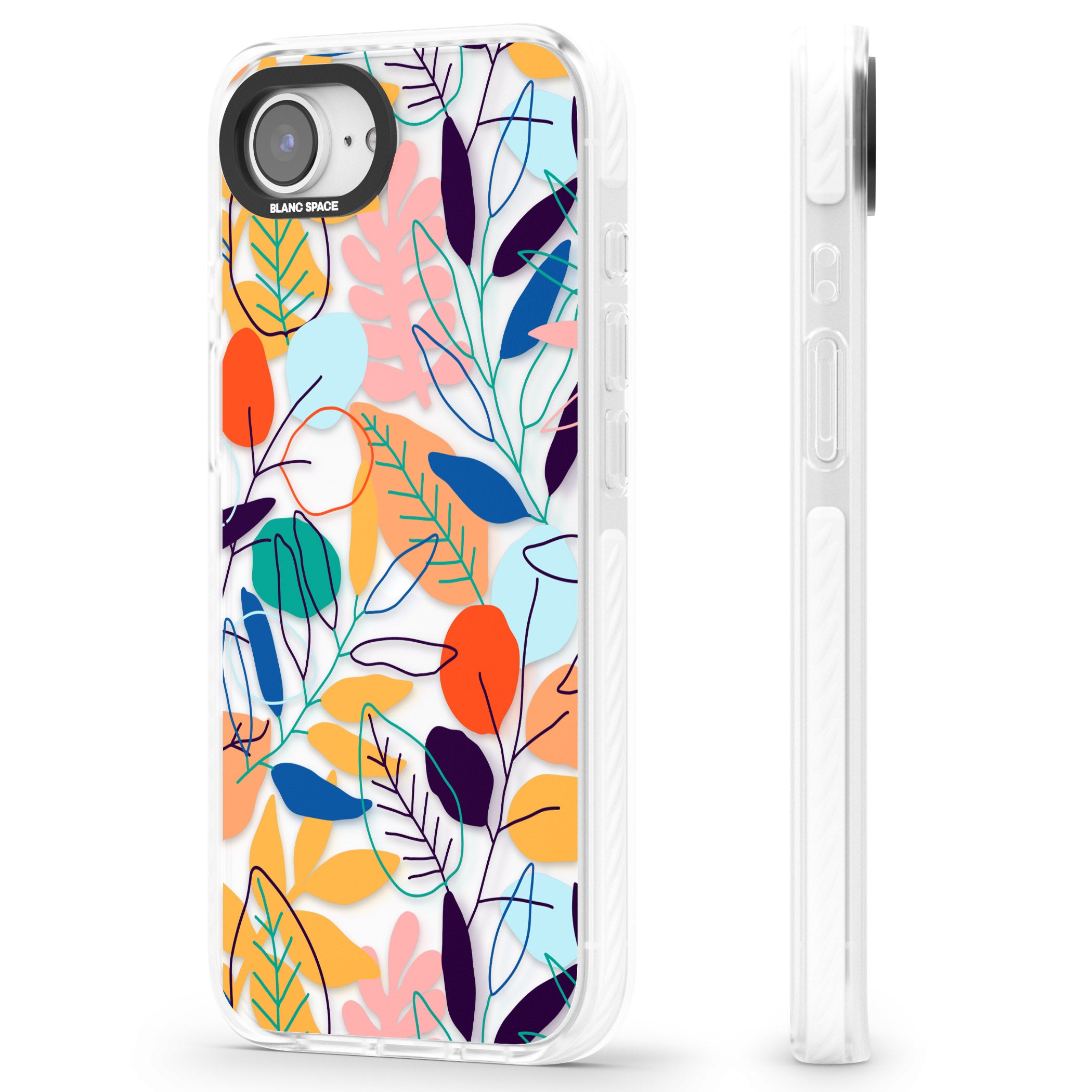 Abstract Line Drawn Leaves