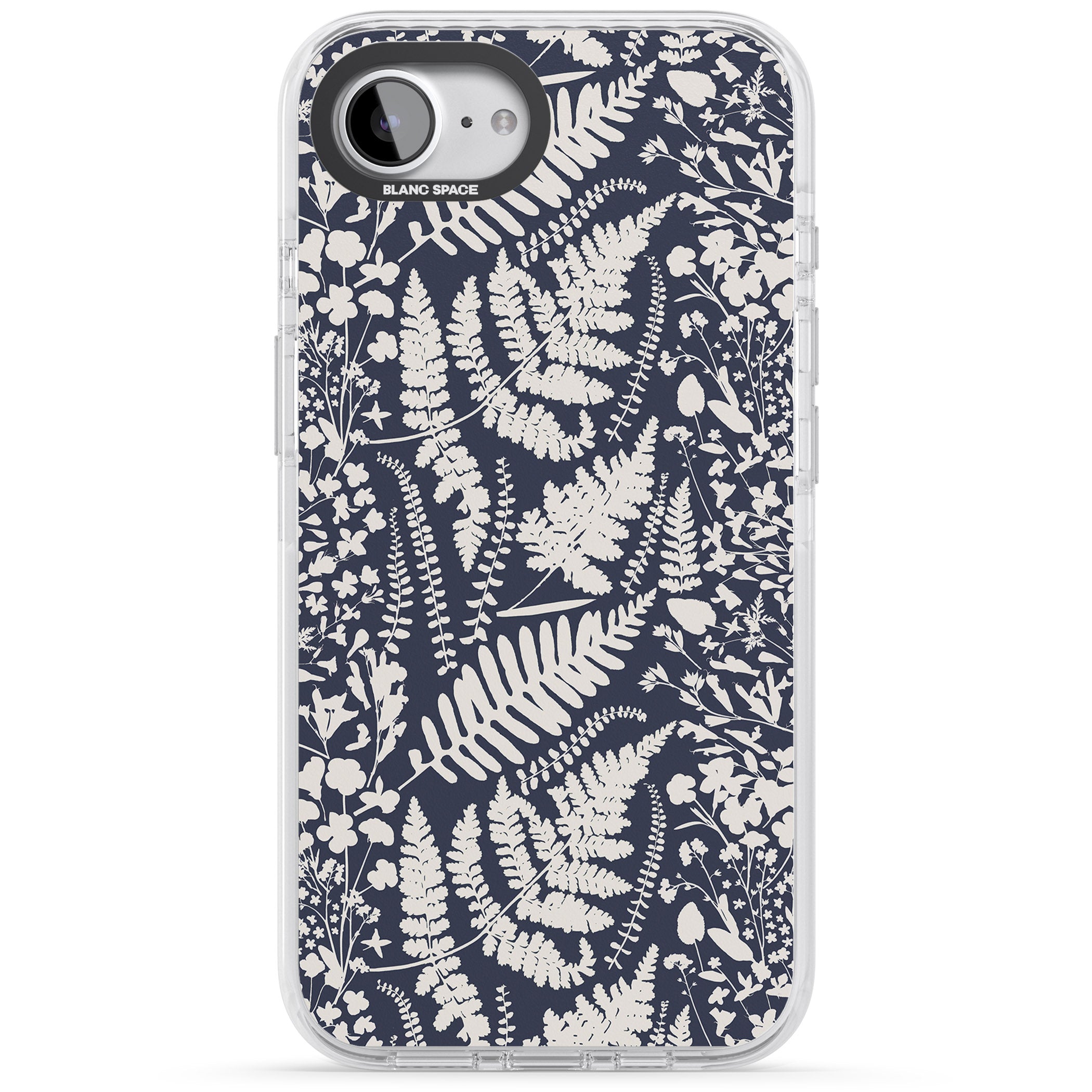 Wildflowers & Ferns On Navy