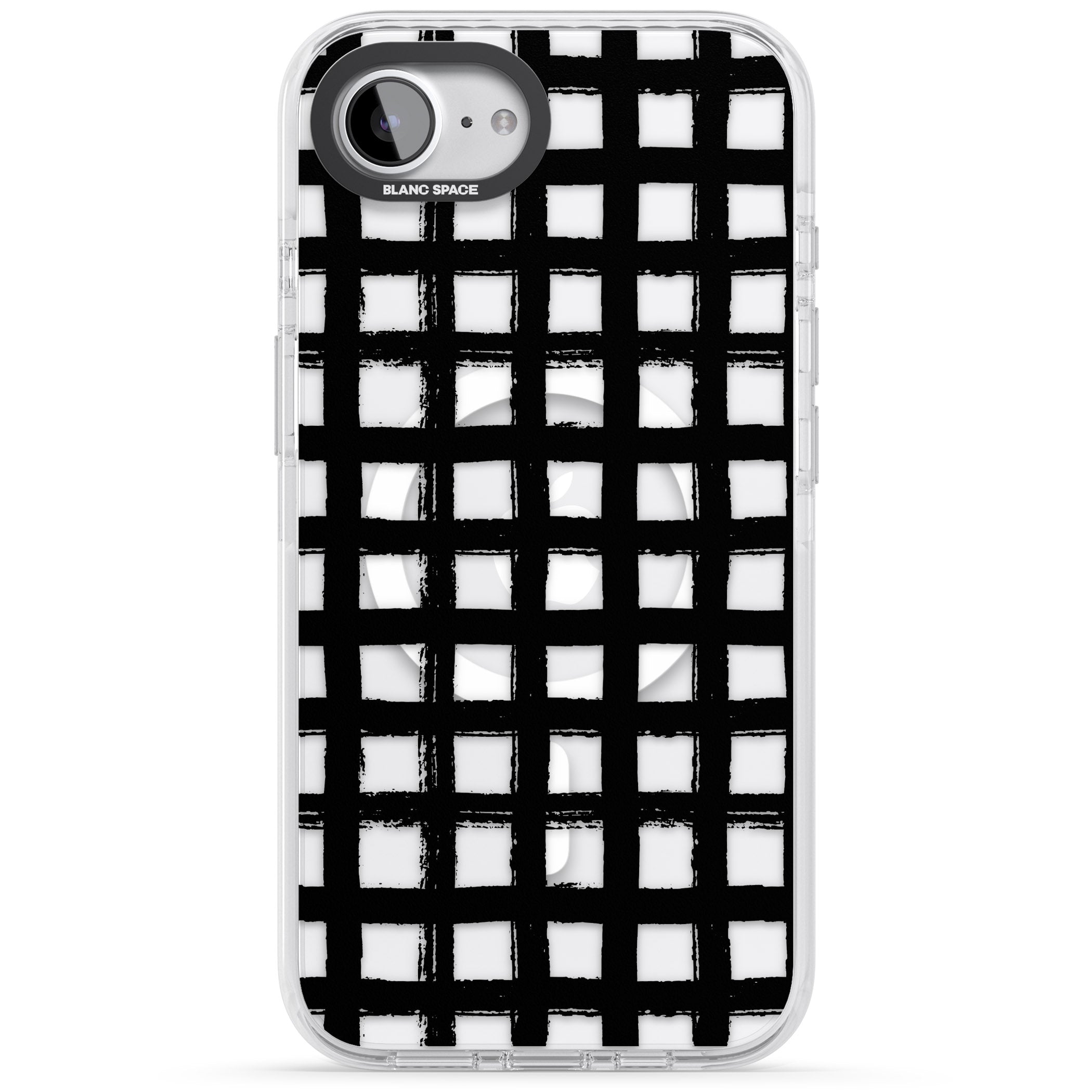 Messy Black Grid Clear