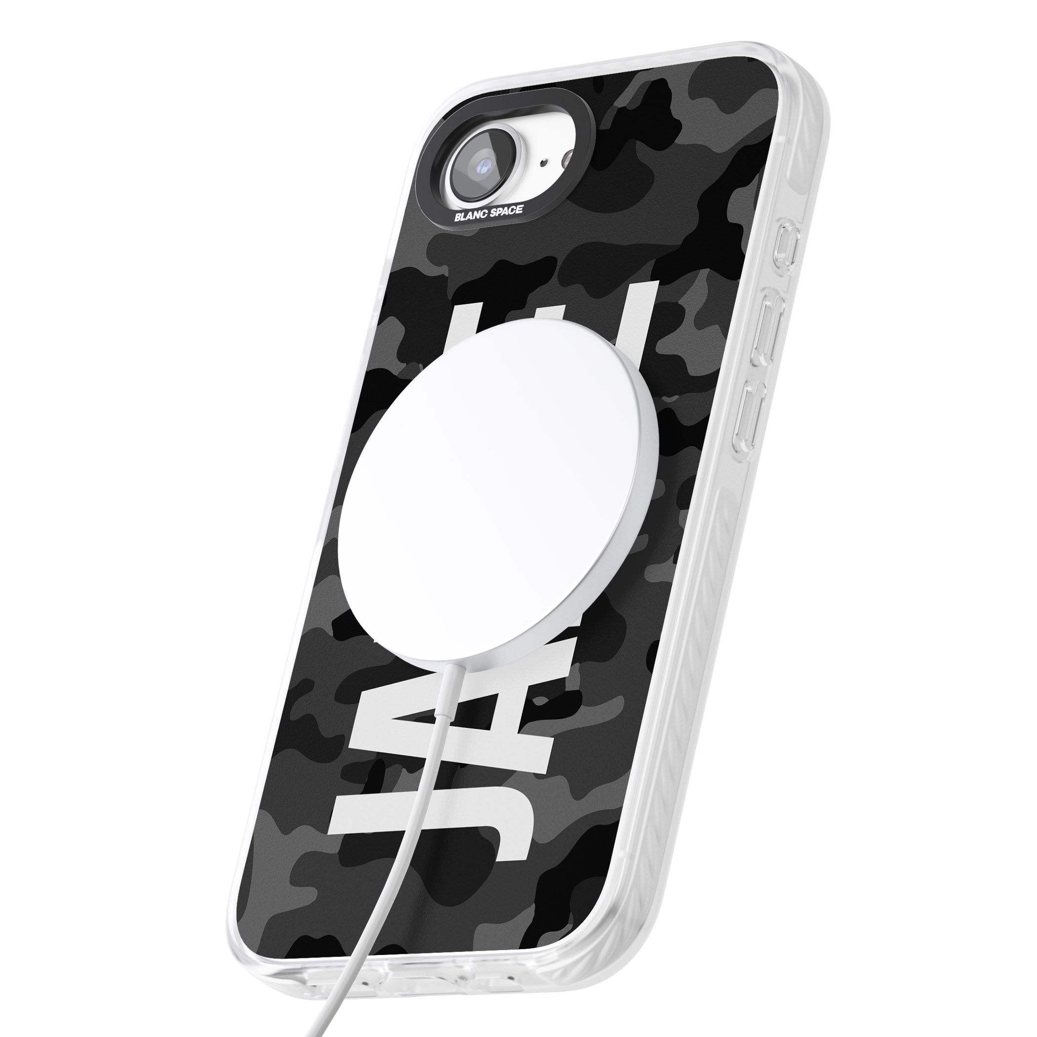 Personalised Black Camo Name Vertical