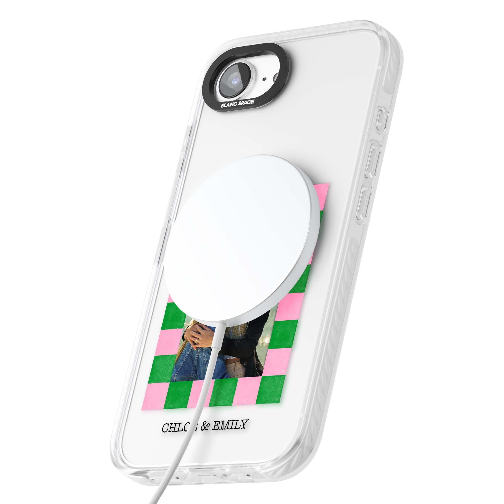 Riviera Check Photo cute iPhone case | Impact Magsafe case for iPhone 16e, iPhone 17e
