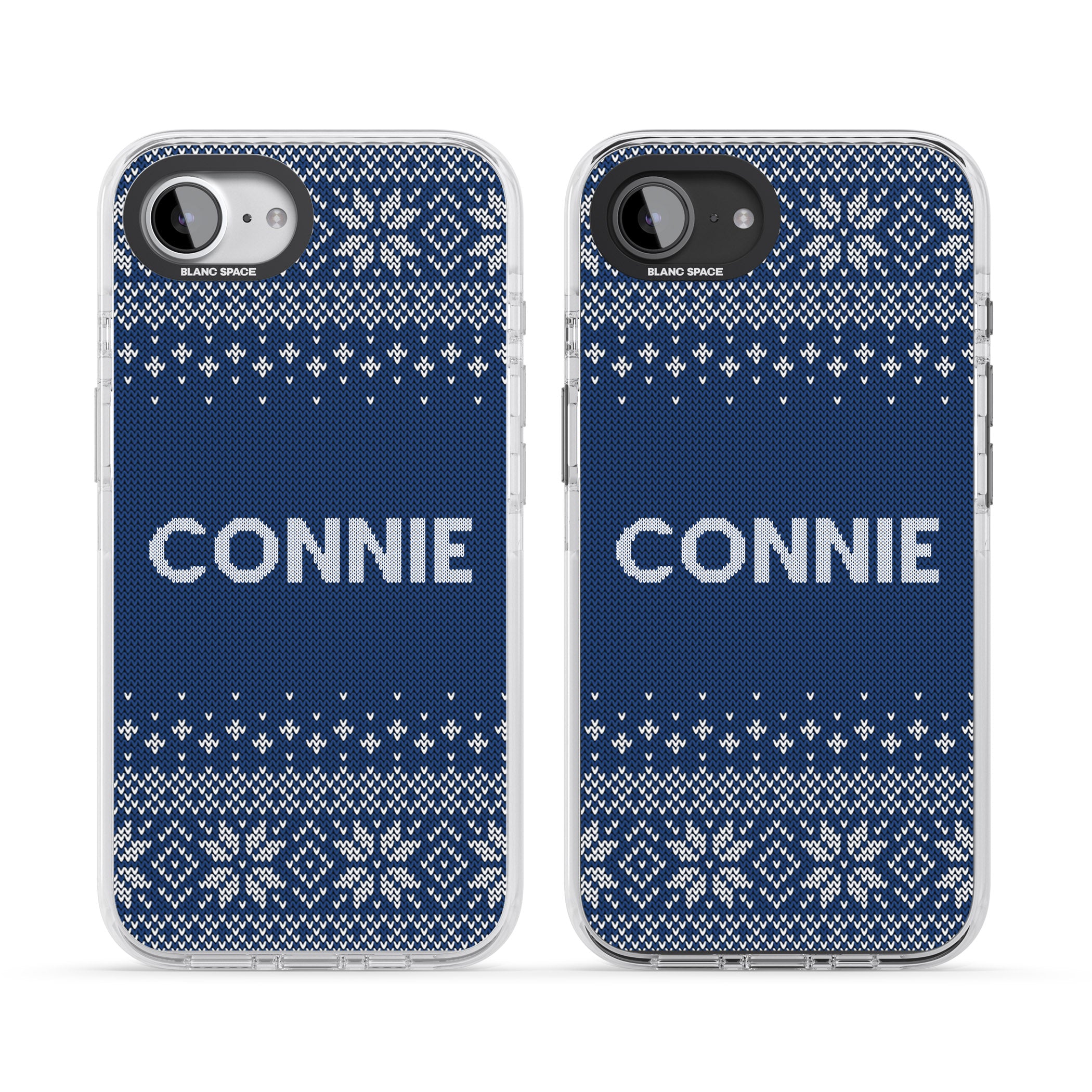 Personalised Blue Knitted Christmas