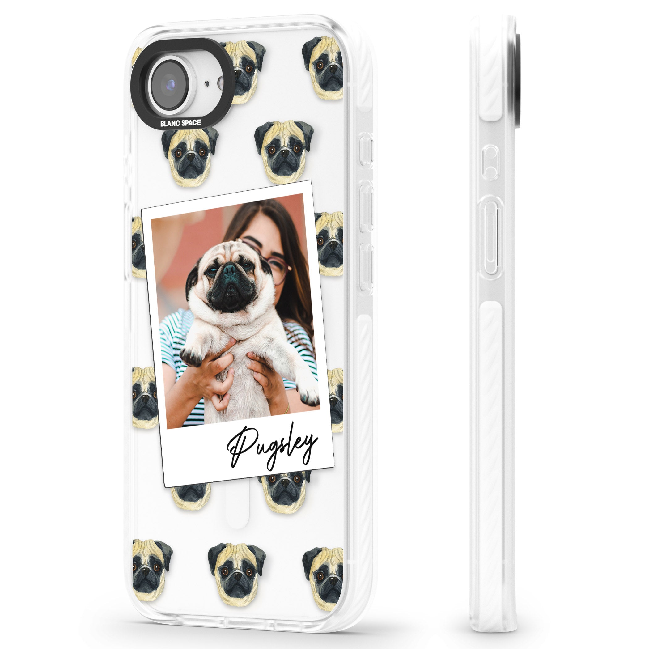 Personalised Pug Instant Camera Photo