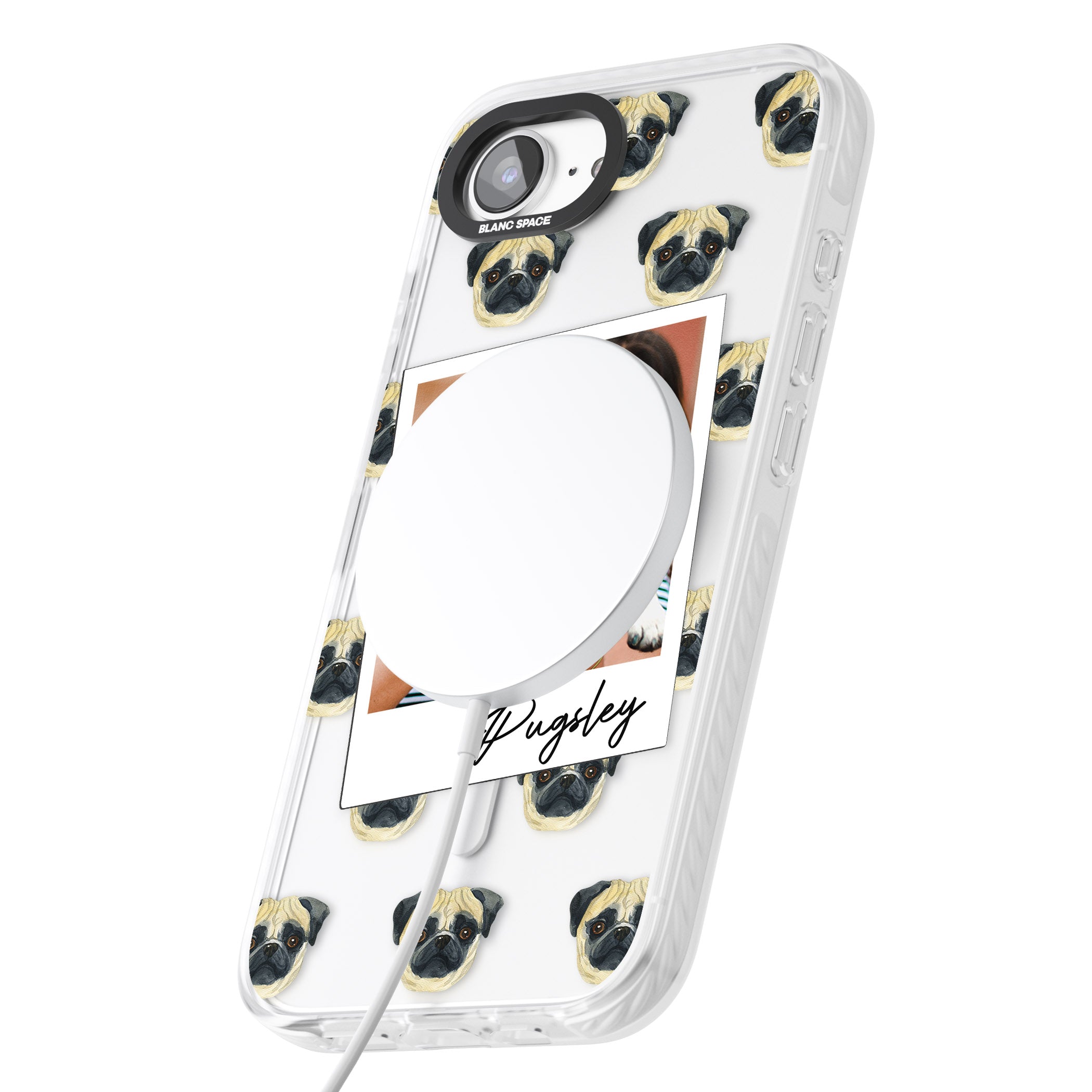 Personalised Pug Instant Camera Photo