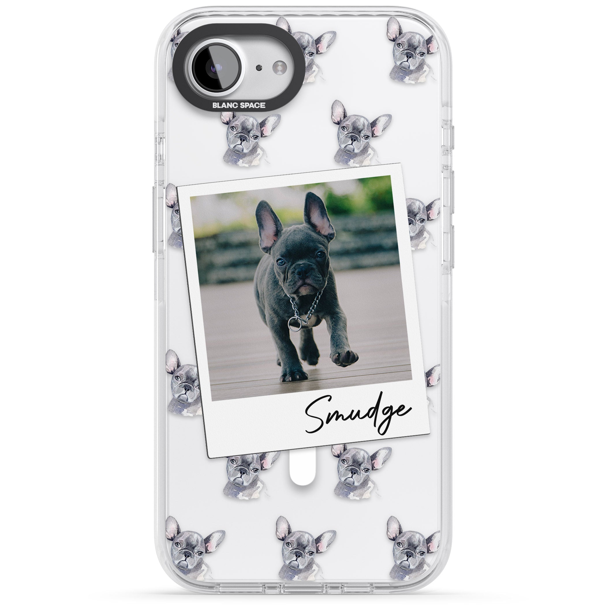 Personalised Grey French Bulldog Instant Camera Photo