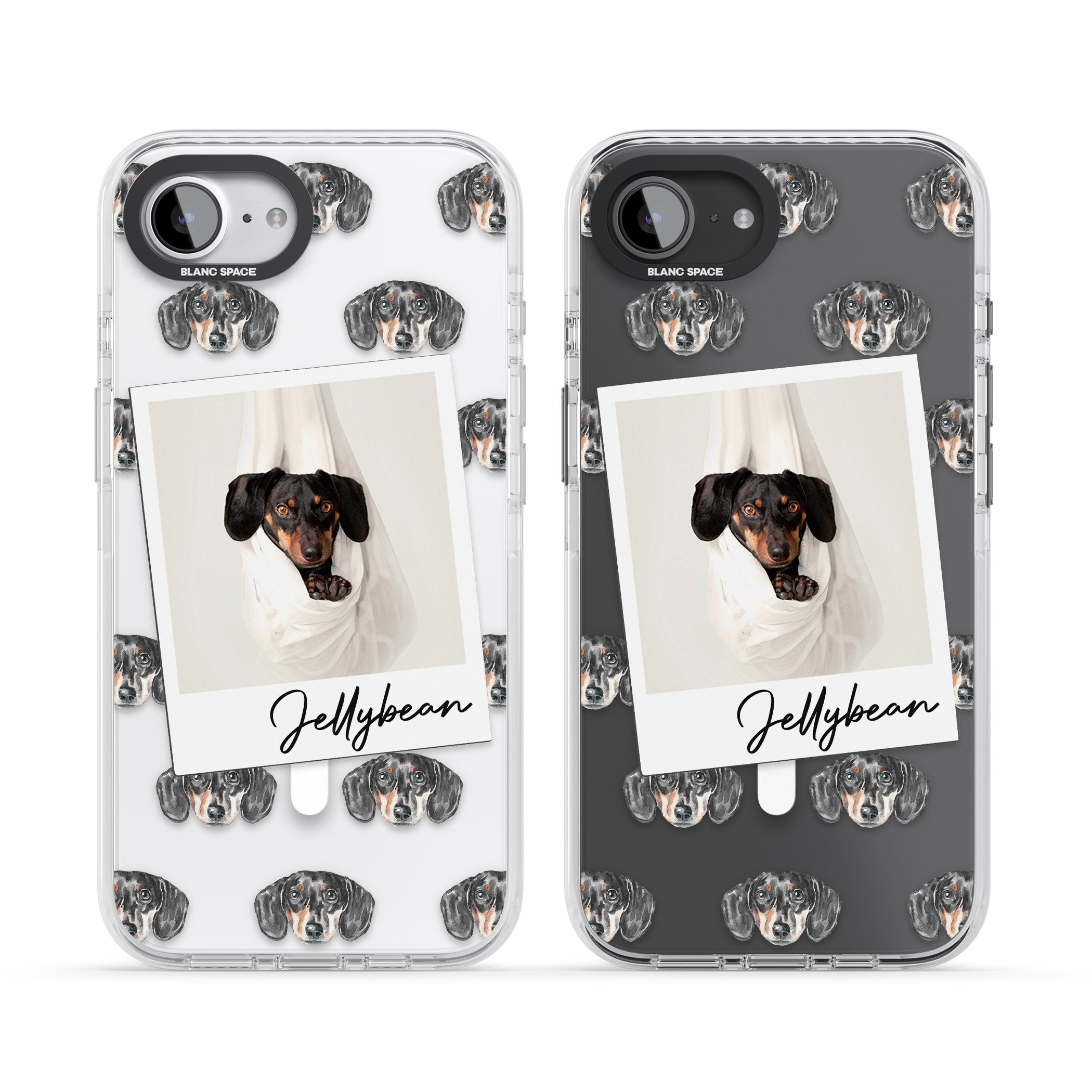 Personalised Black Dachshund Instant Camera Photo