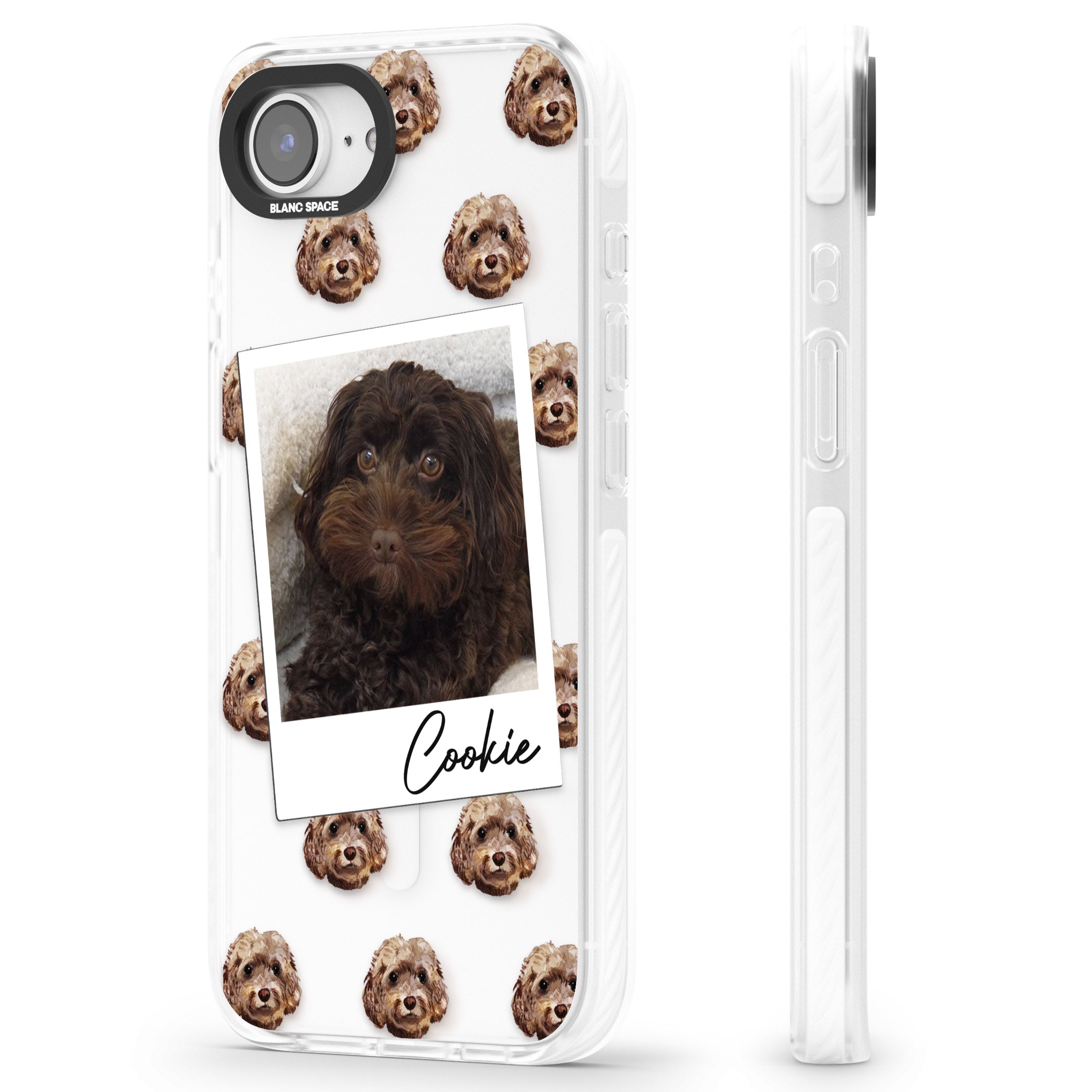 Personalised Brown Cockapoo Instant Camera Photo