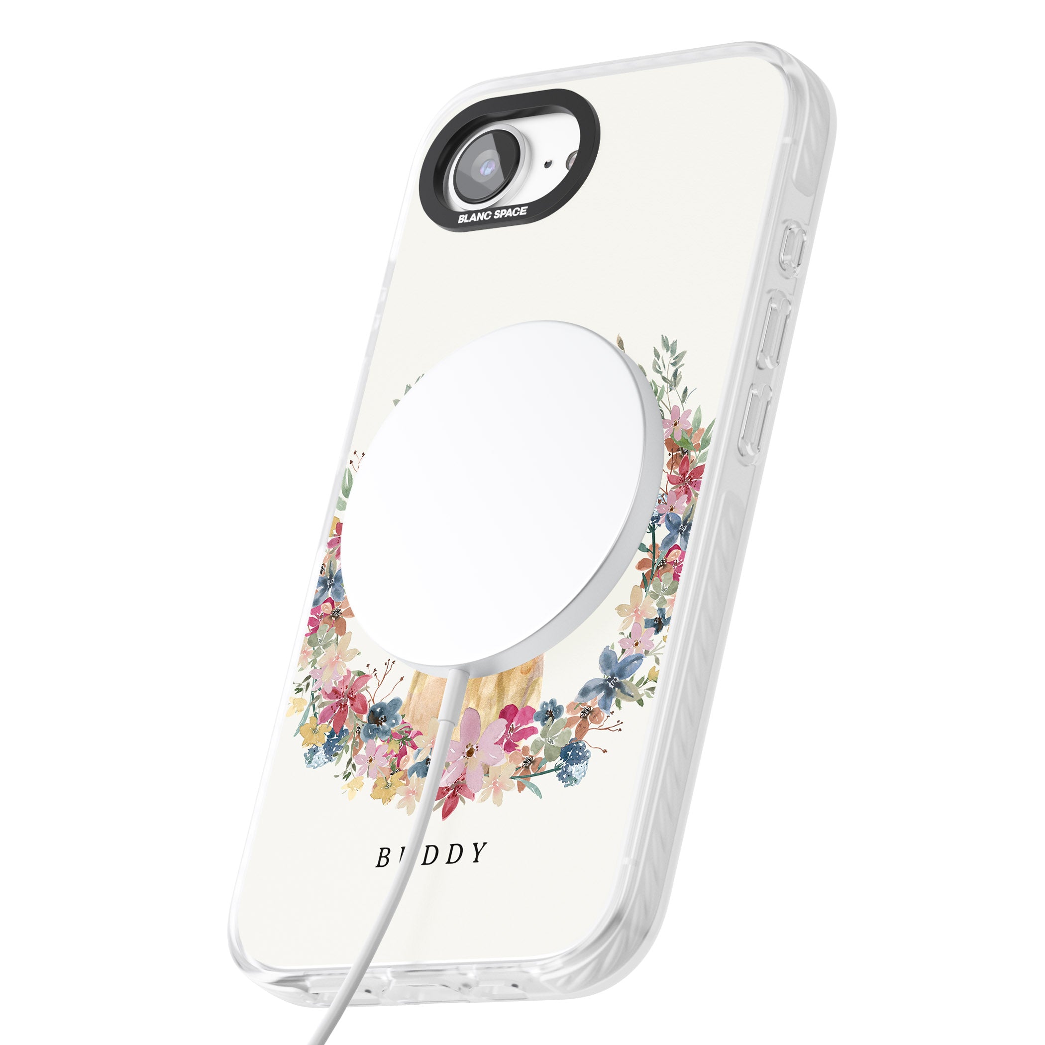 Personalised Yellow Labrador Retriever Floral Portrait