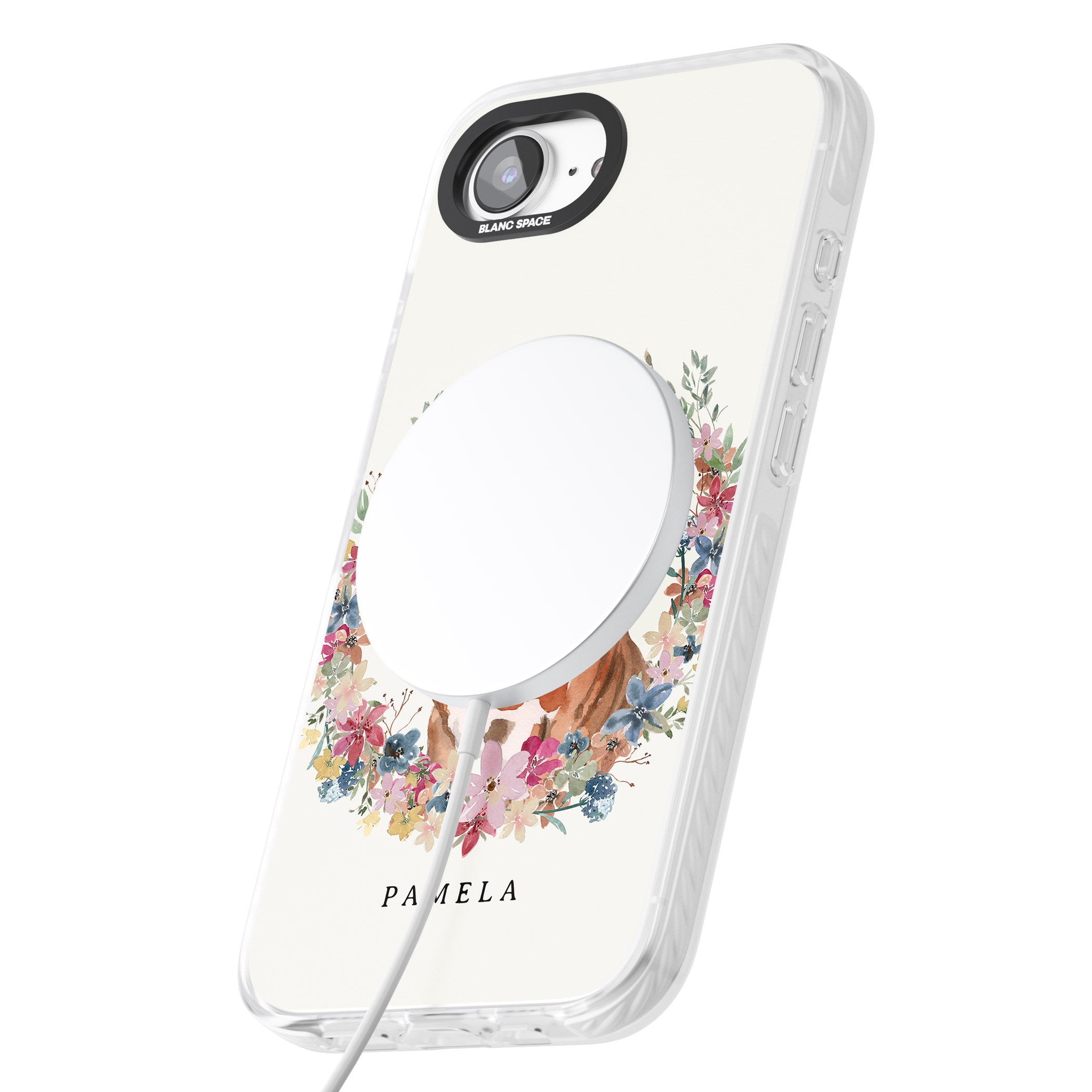 Personalised English Bulldog Floral Portrait