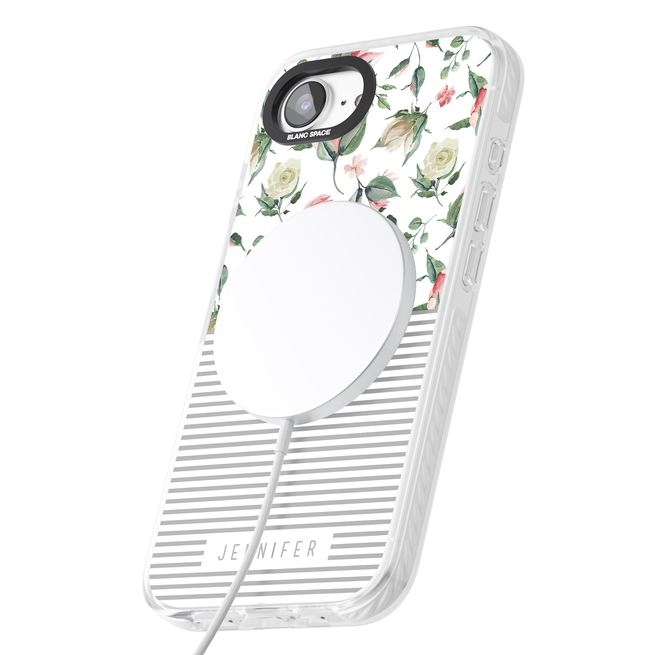 Personalised Light Floral Pattern & Stripes