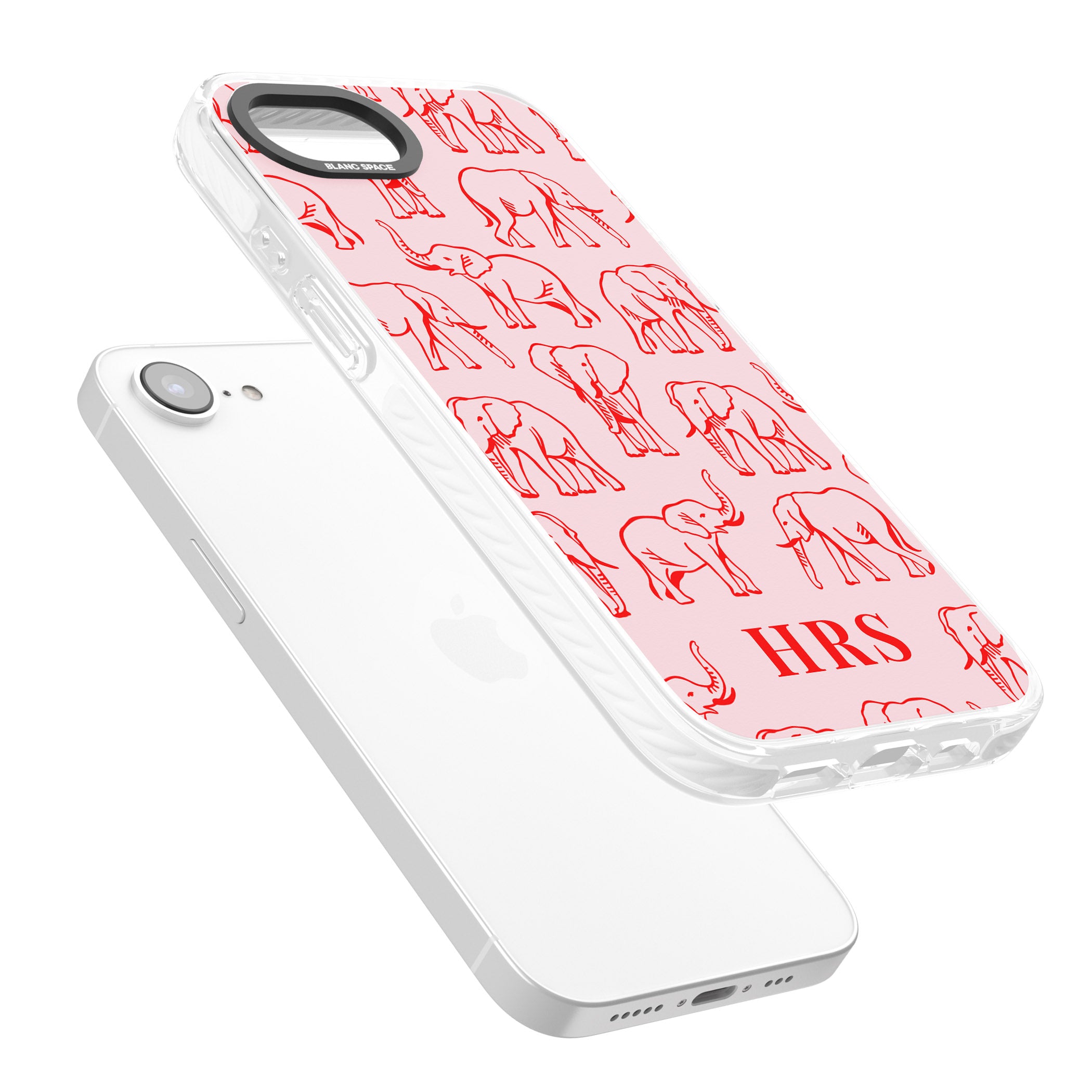 Personalised Red Elephant Outline