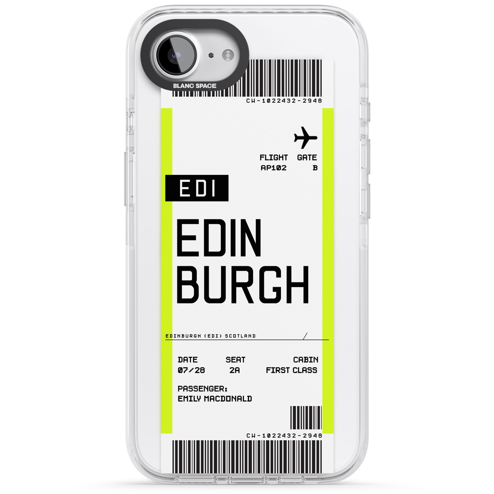 Personalised Edinburgh Boarding Pass