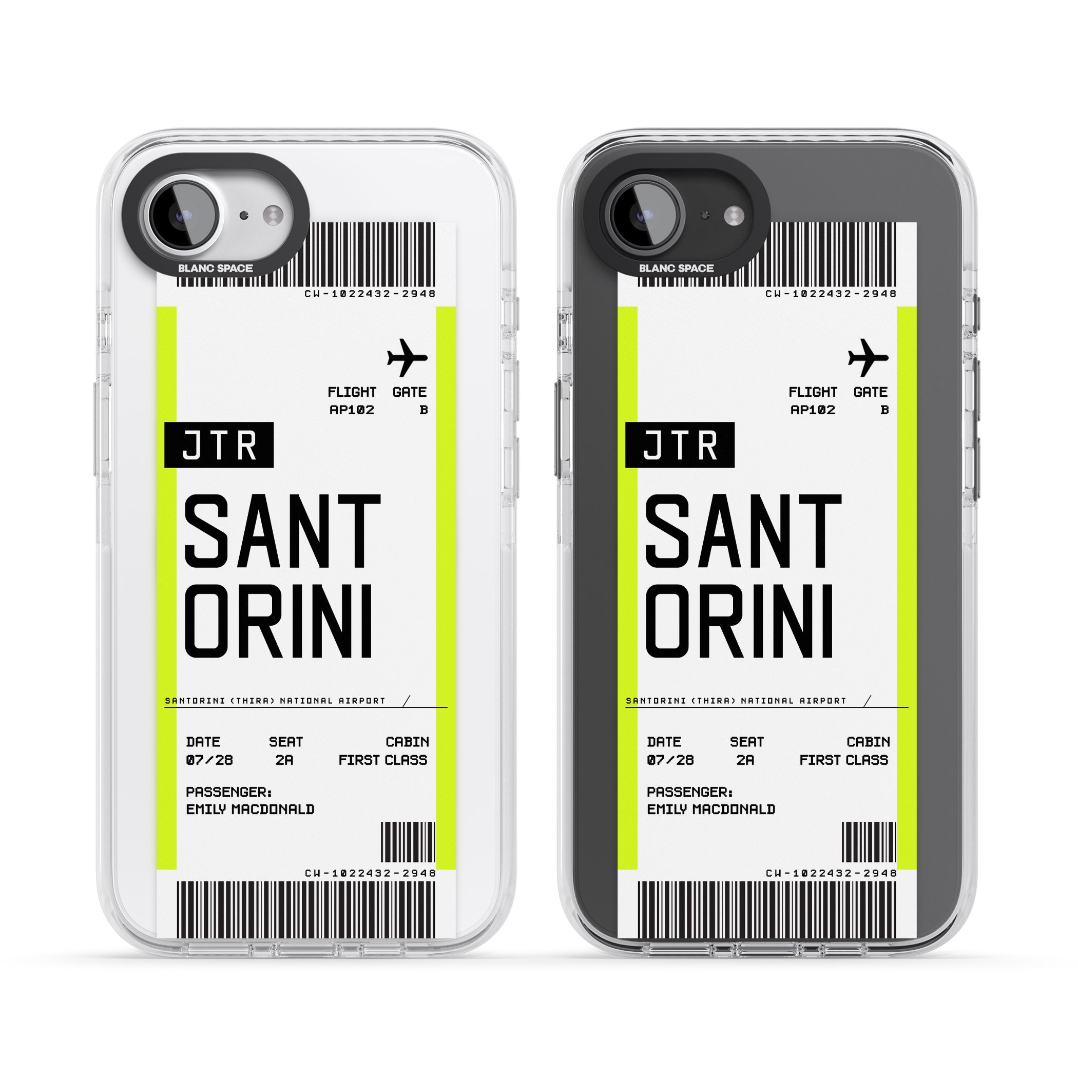 Personalised Santorini Boarding Pass