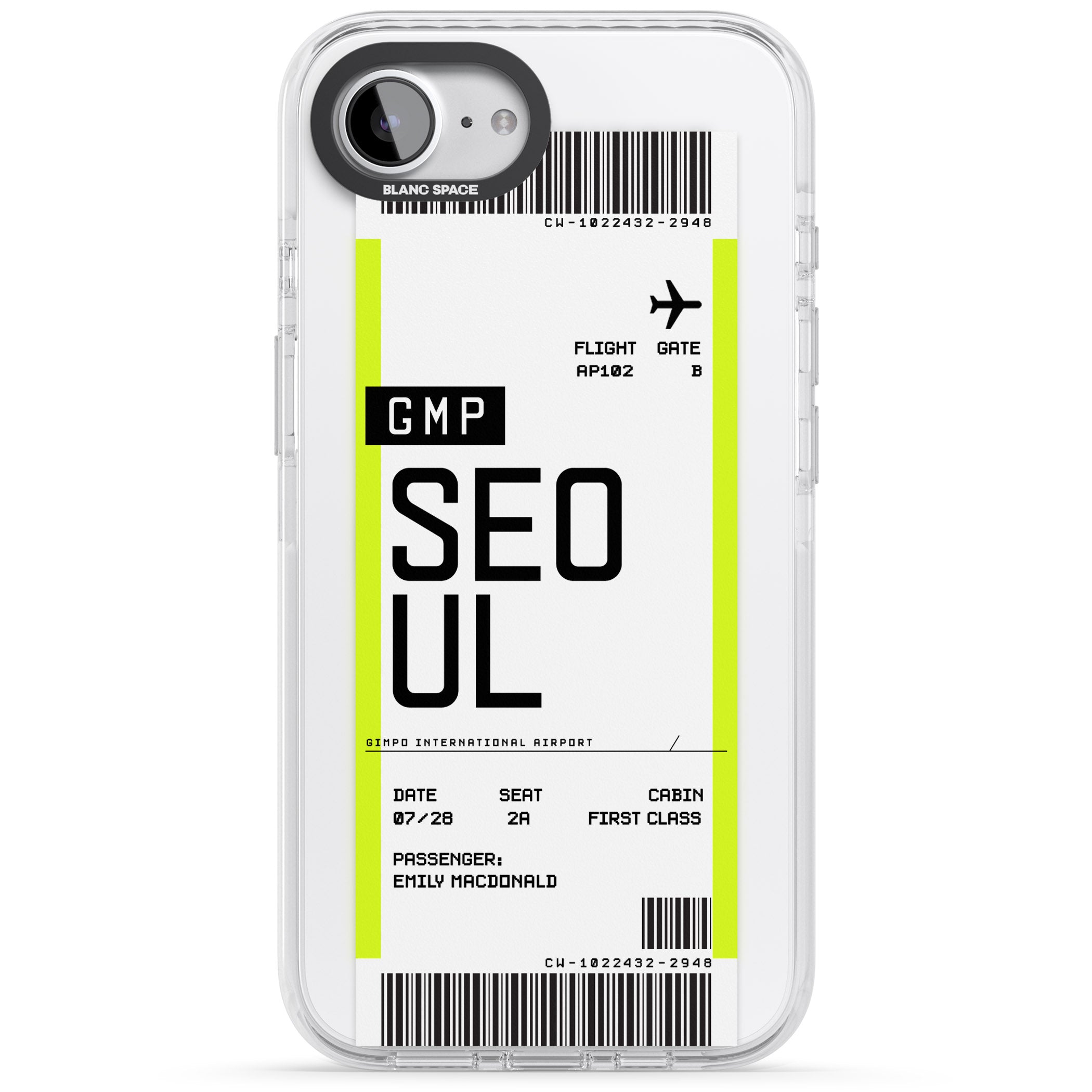 Personalised Seoul Boarding Pass