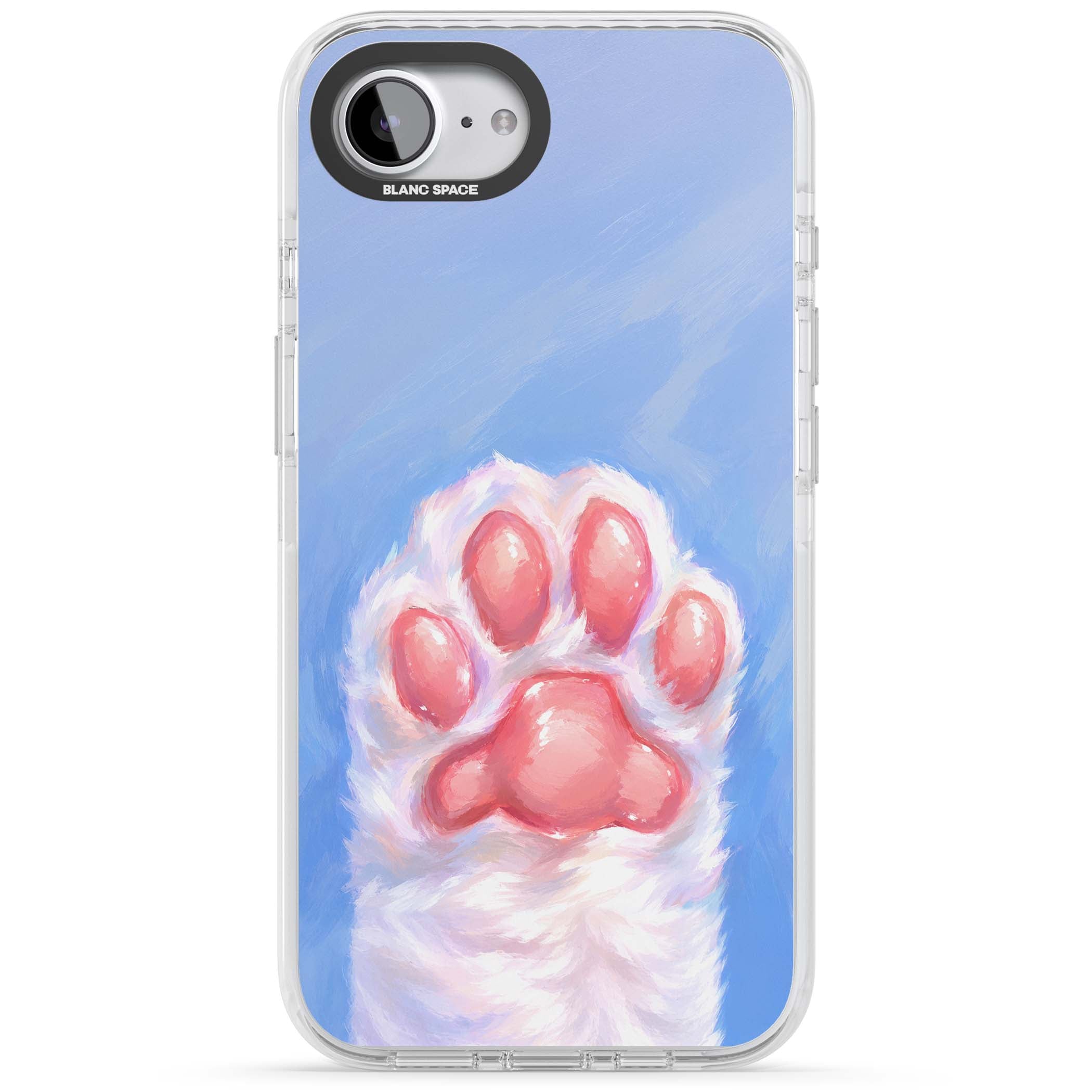 Soft White Paw cute iPhone case | Impact Magsafe case for iPhone 16e, iPhone 17e