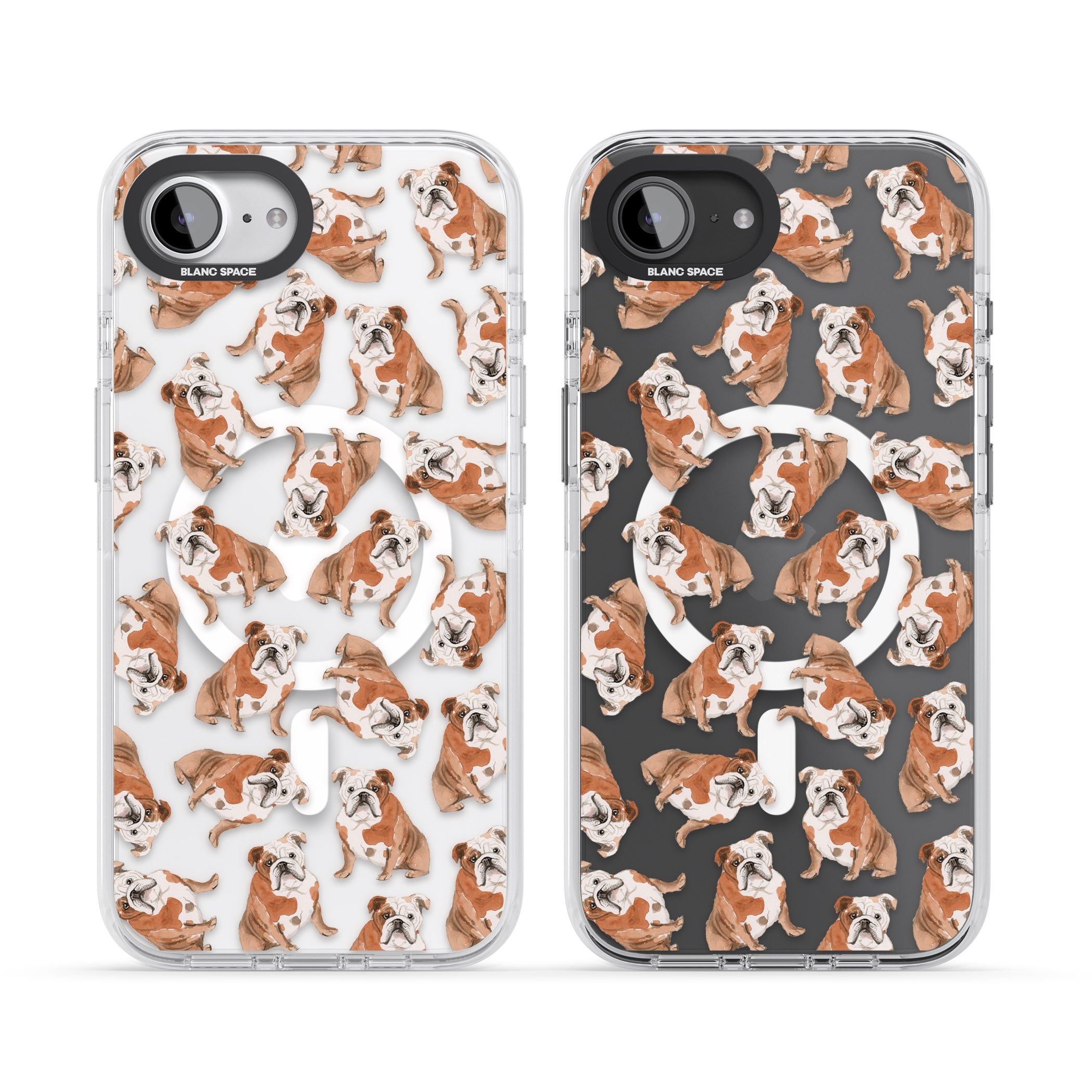 English Bulldog Watercolour Dog Pattern