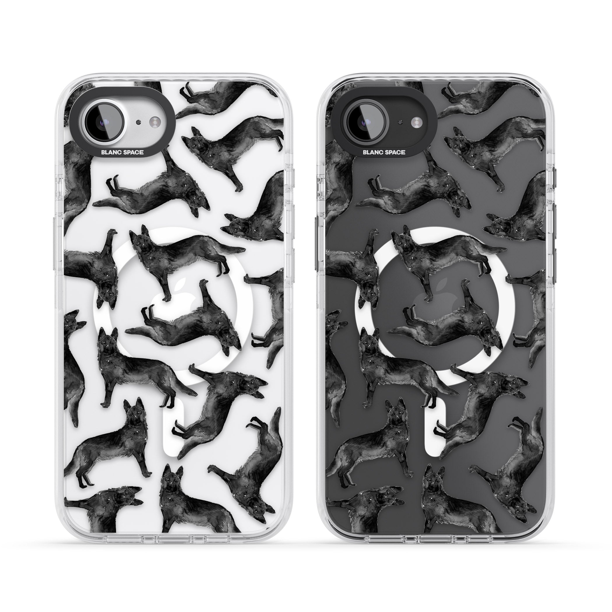 German Shepherd Pattern Black