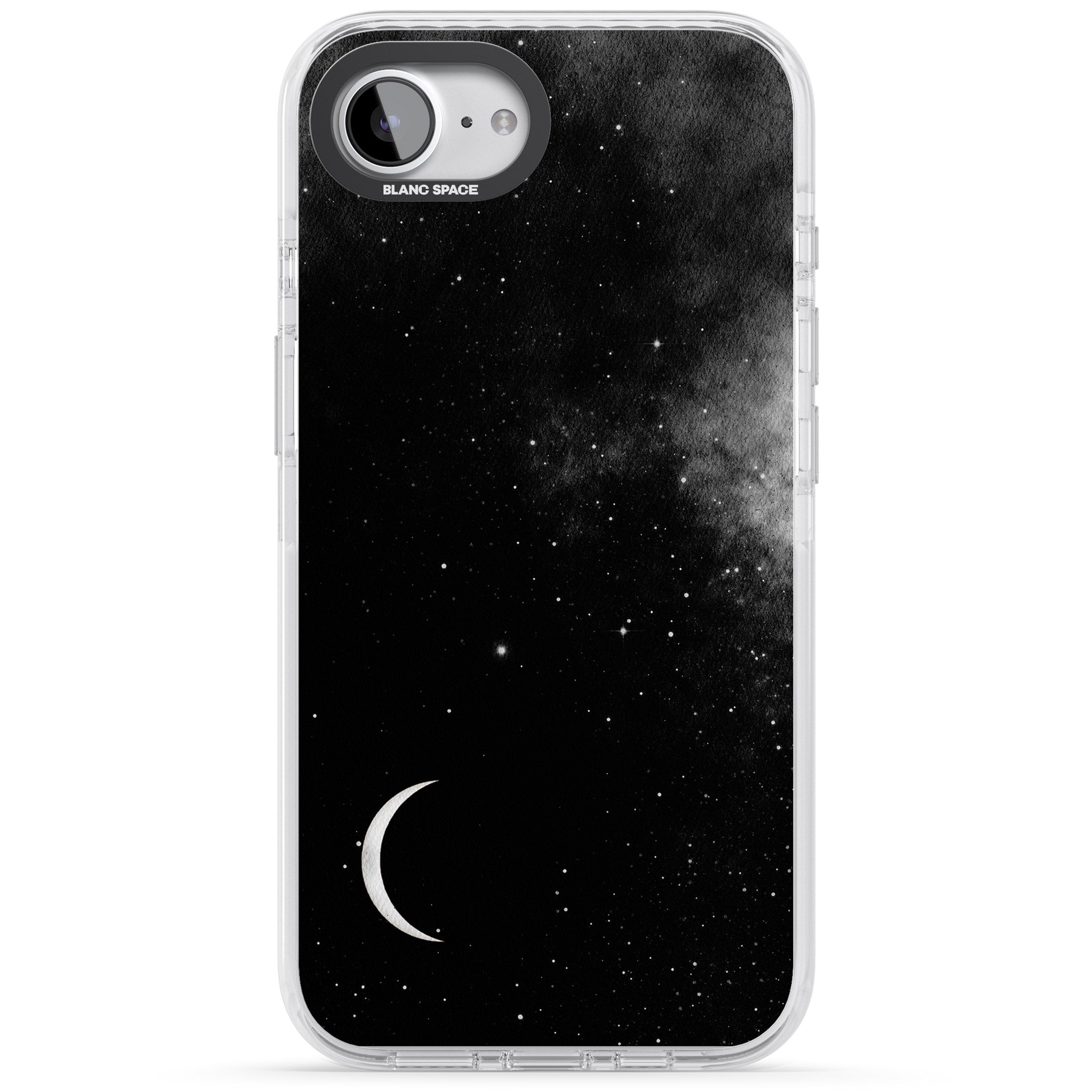 Night Sky Galaxies: Crescent Moon
