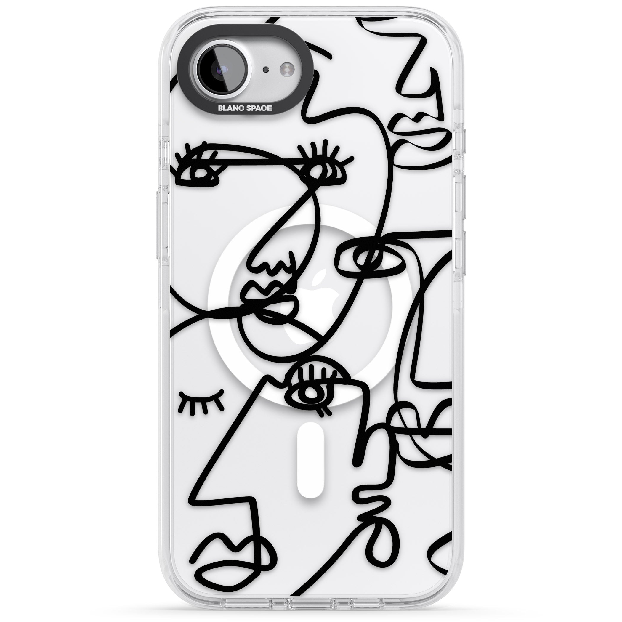 Abstract Line Art Black Clear