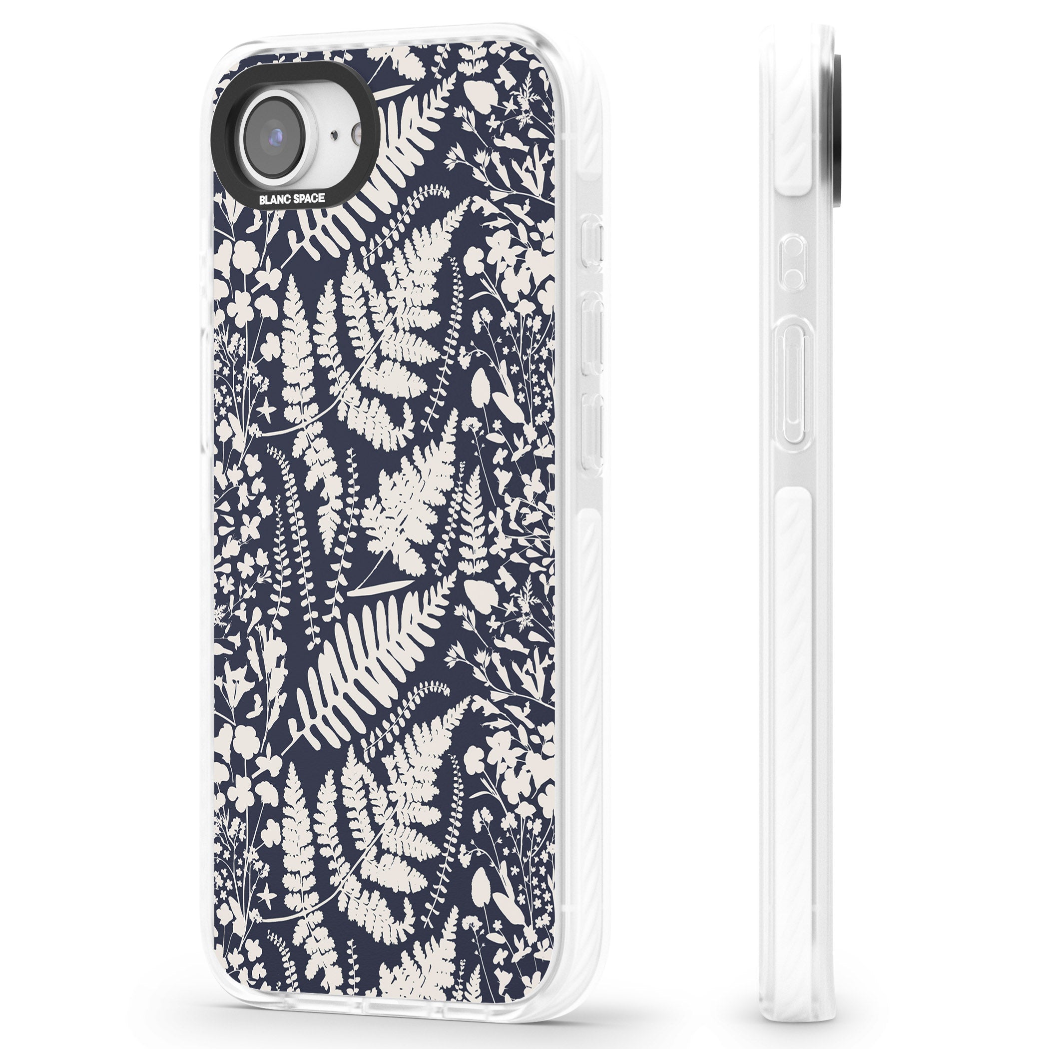 Wildflowers & Ferns On Navy