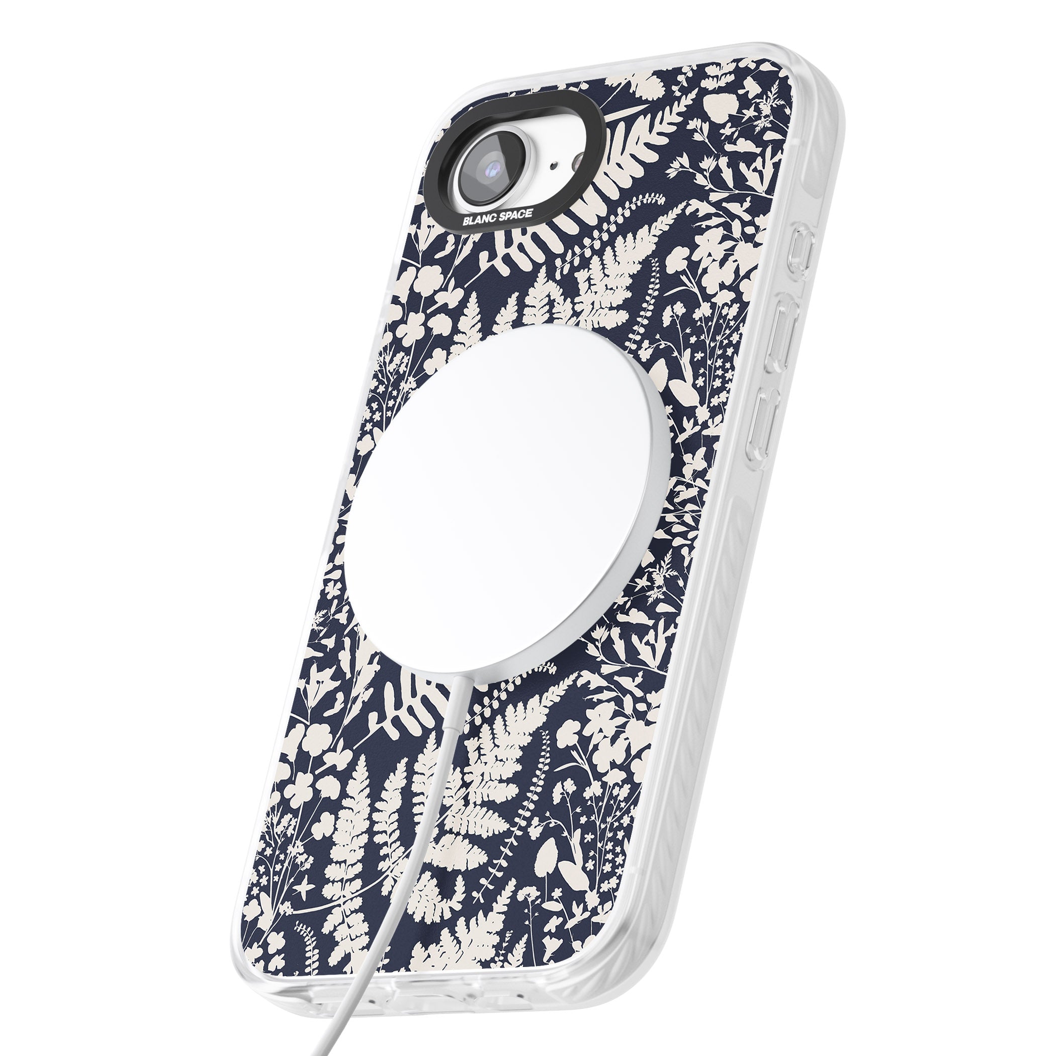 Wildflowers & Ferns On Navy