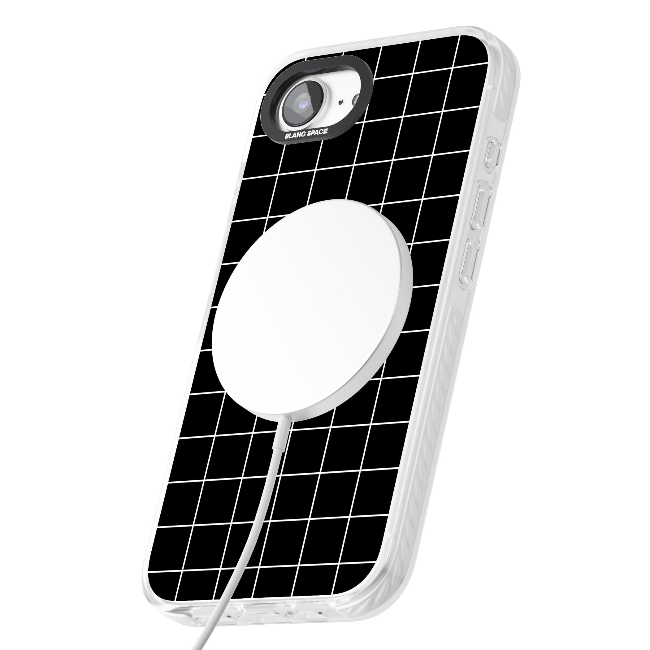 Minimalist Grid Pattern Black