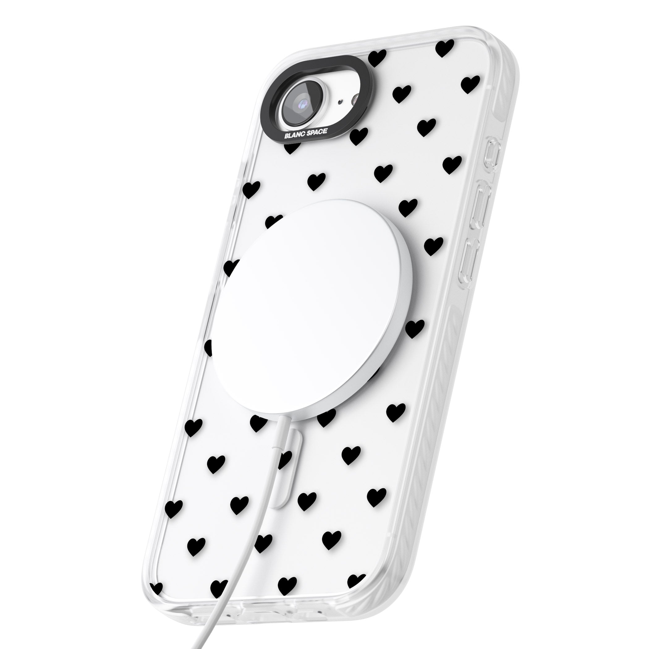 Small Heart Pattern: White &