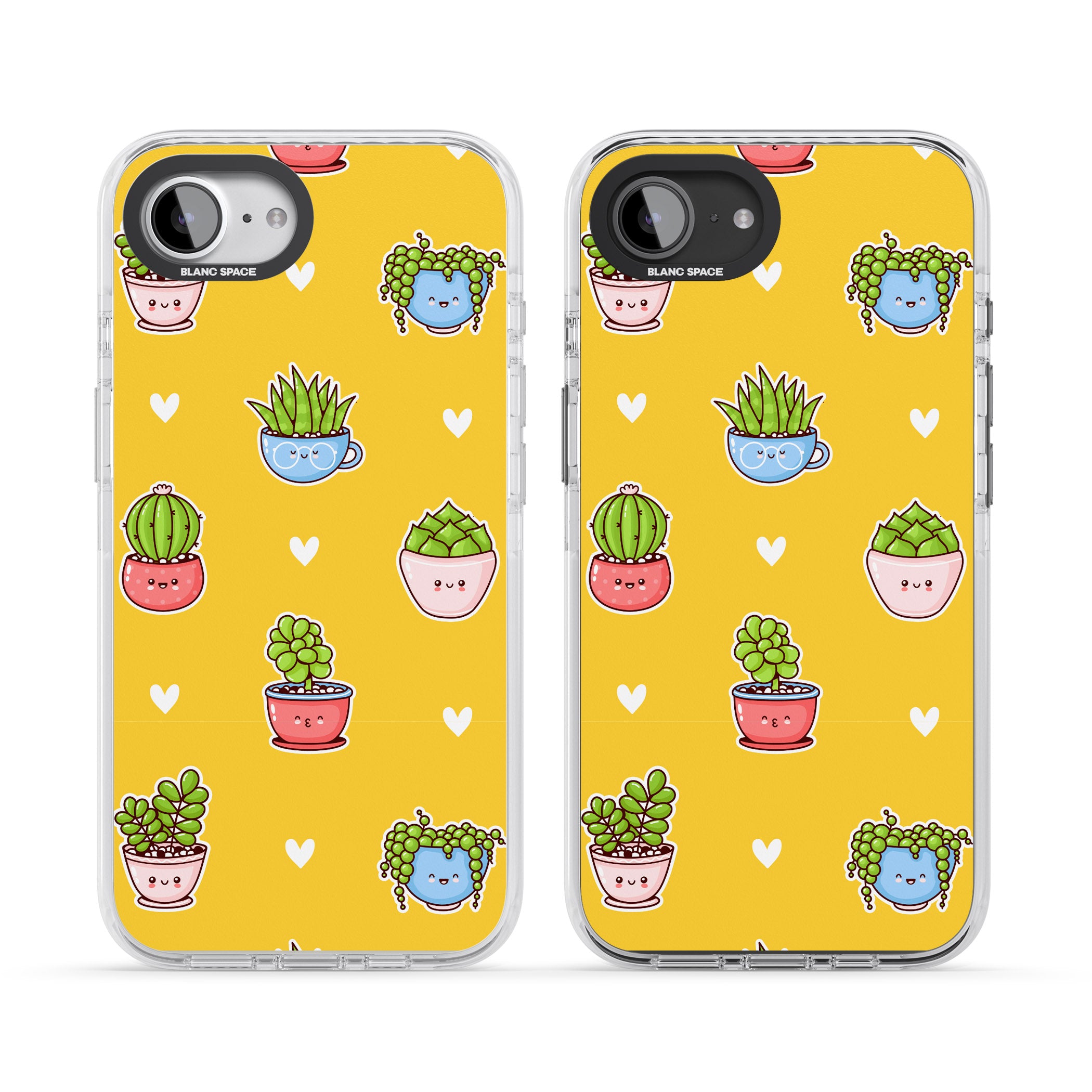 Plant Faces Kawaii Pattern